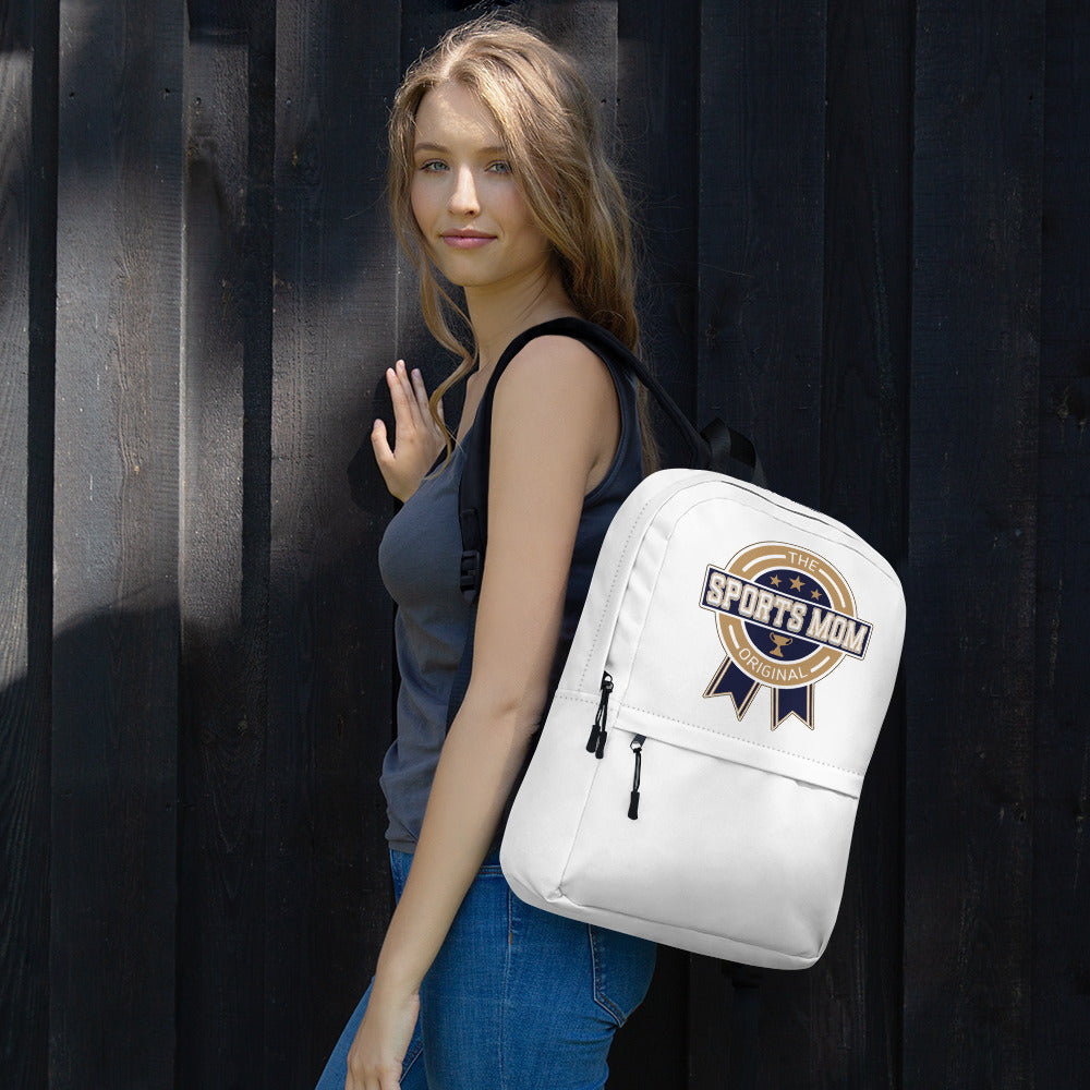 Sports Mom Multi-Pocket Backpack - Away Game - White