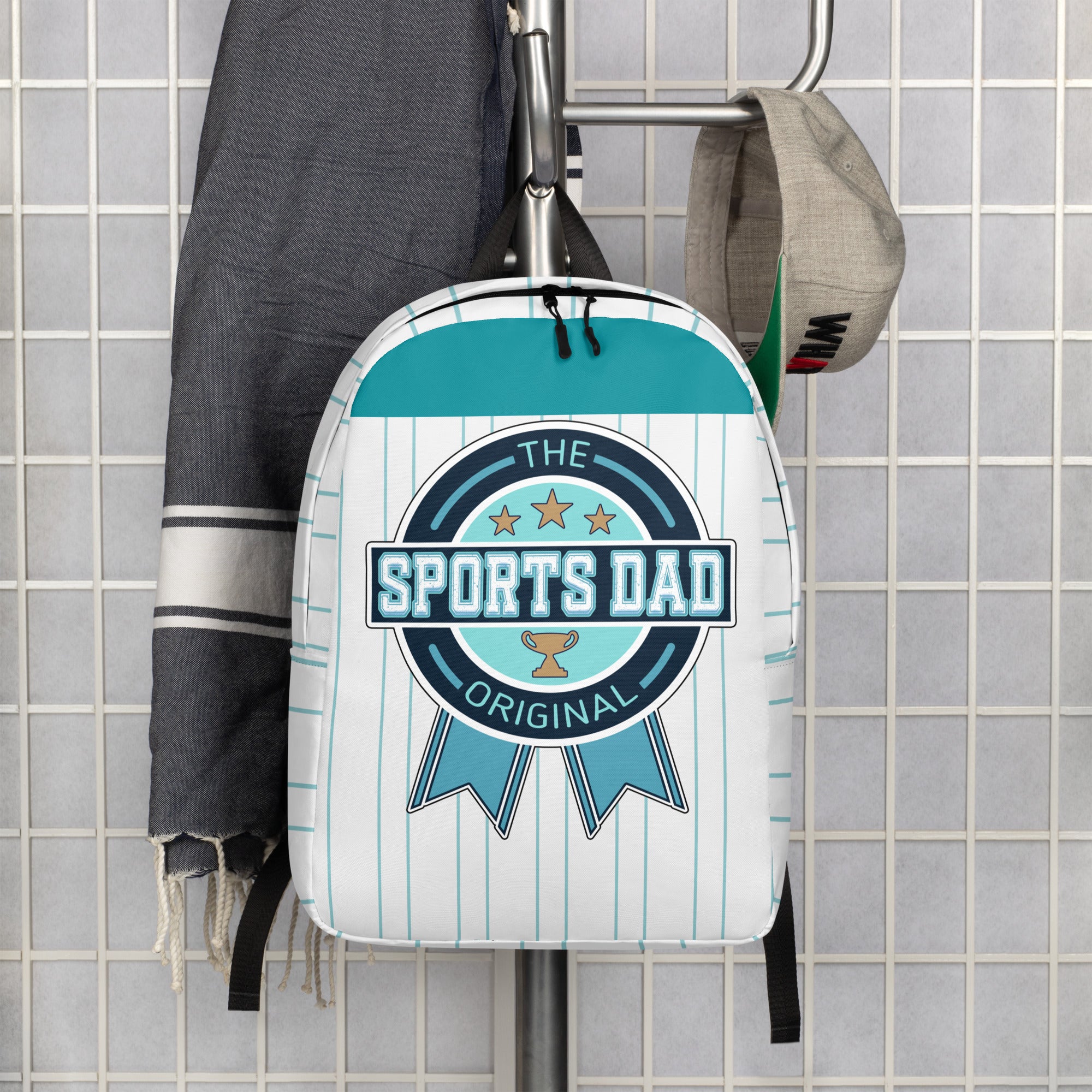 Sports Dad Minimalist Backpack - Teal Line Up
