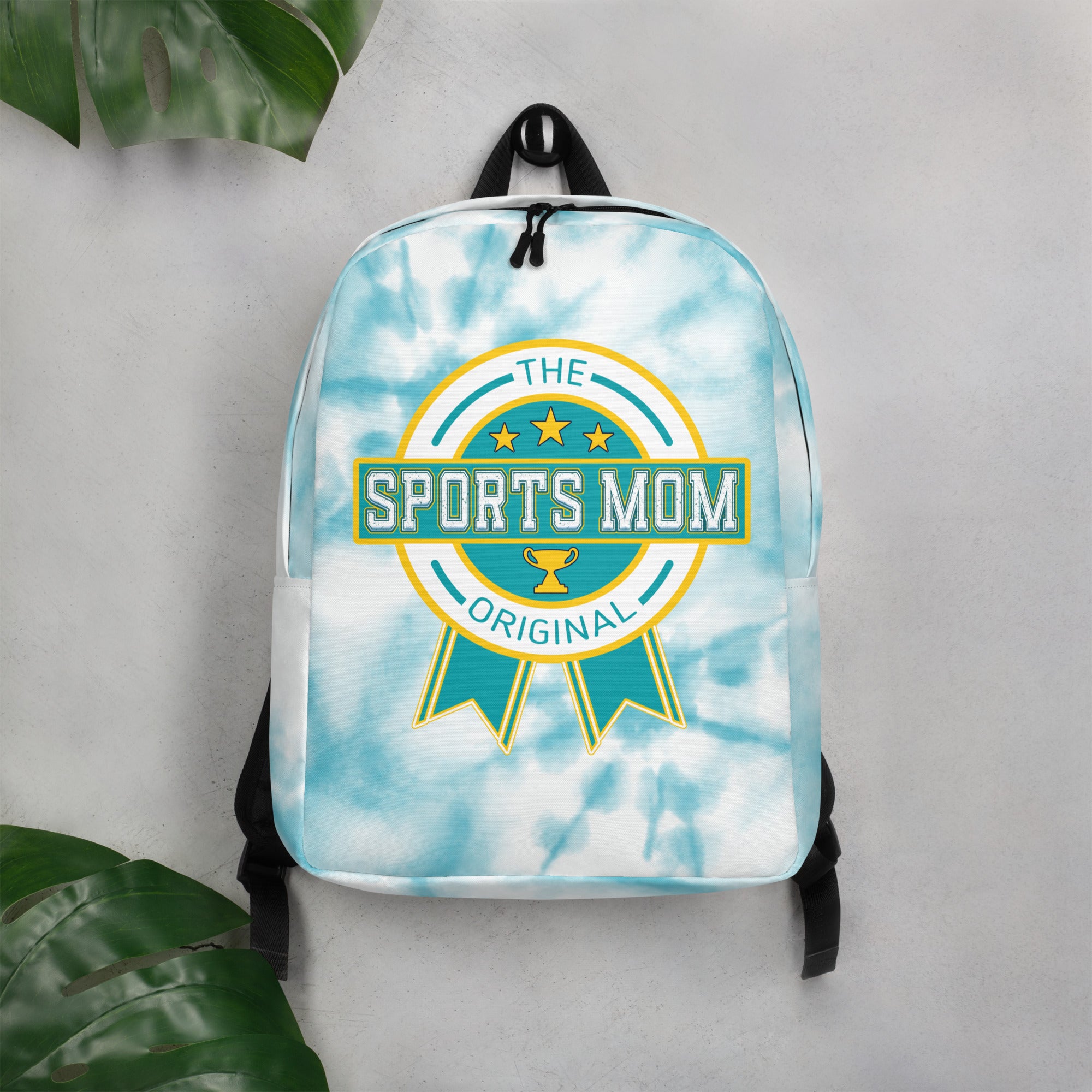 Sports Mom Minimalist Backpack - Blue Sky Tie-Dye