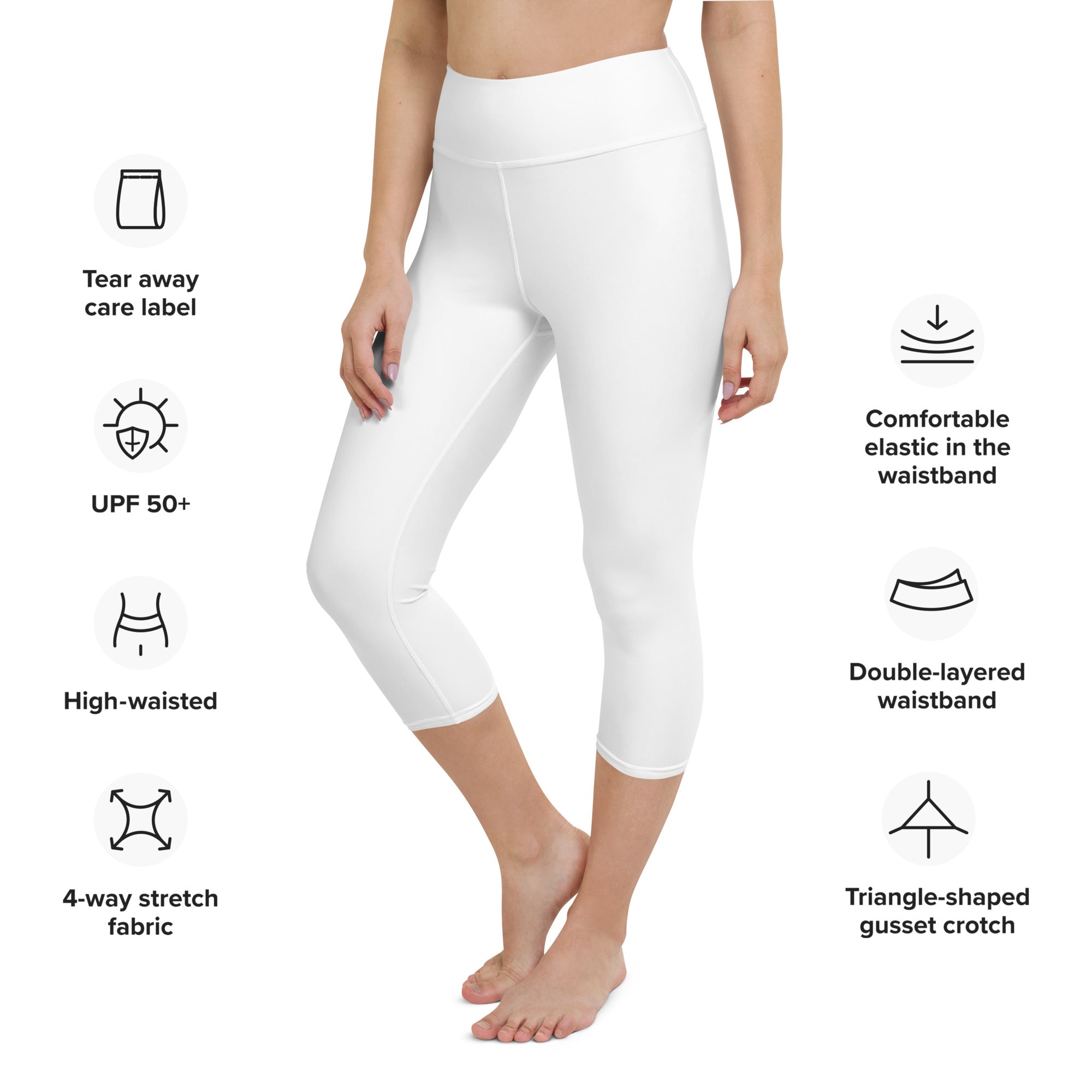 OSM - Yoga Capri Leggings - White
