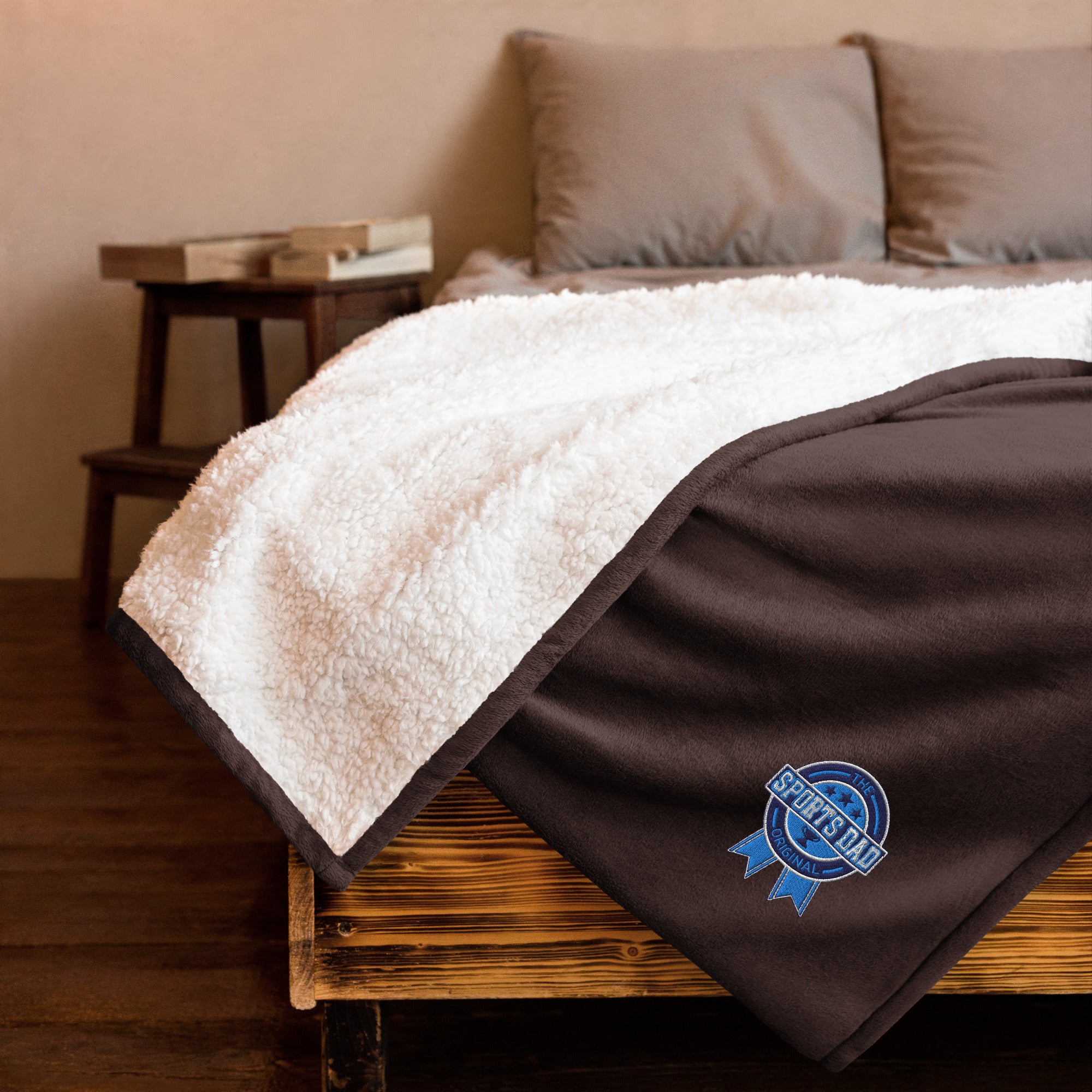 Premium Sherpa Blanket Brown | The Original Sports Dad