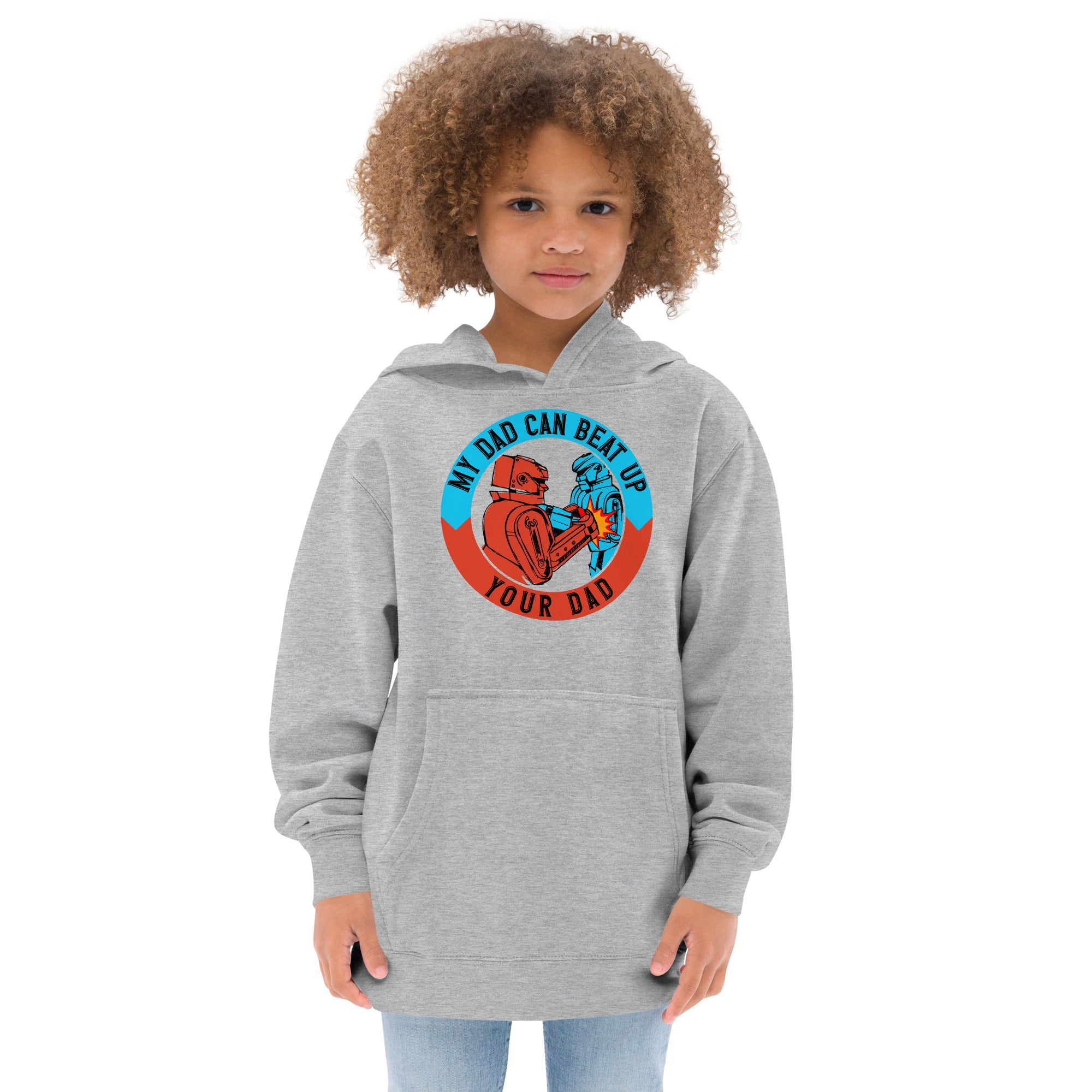 My Dad Can Beat Up Your Dad - Kids Fleece Hoodie Athletic Heather | The Original Sports Mom