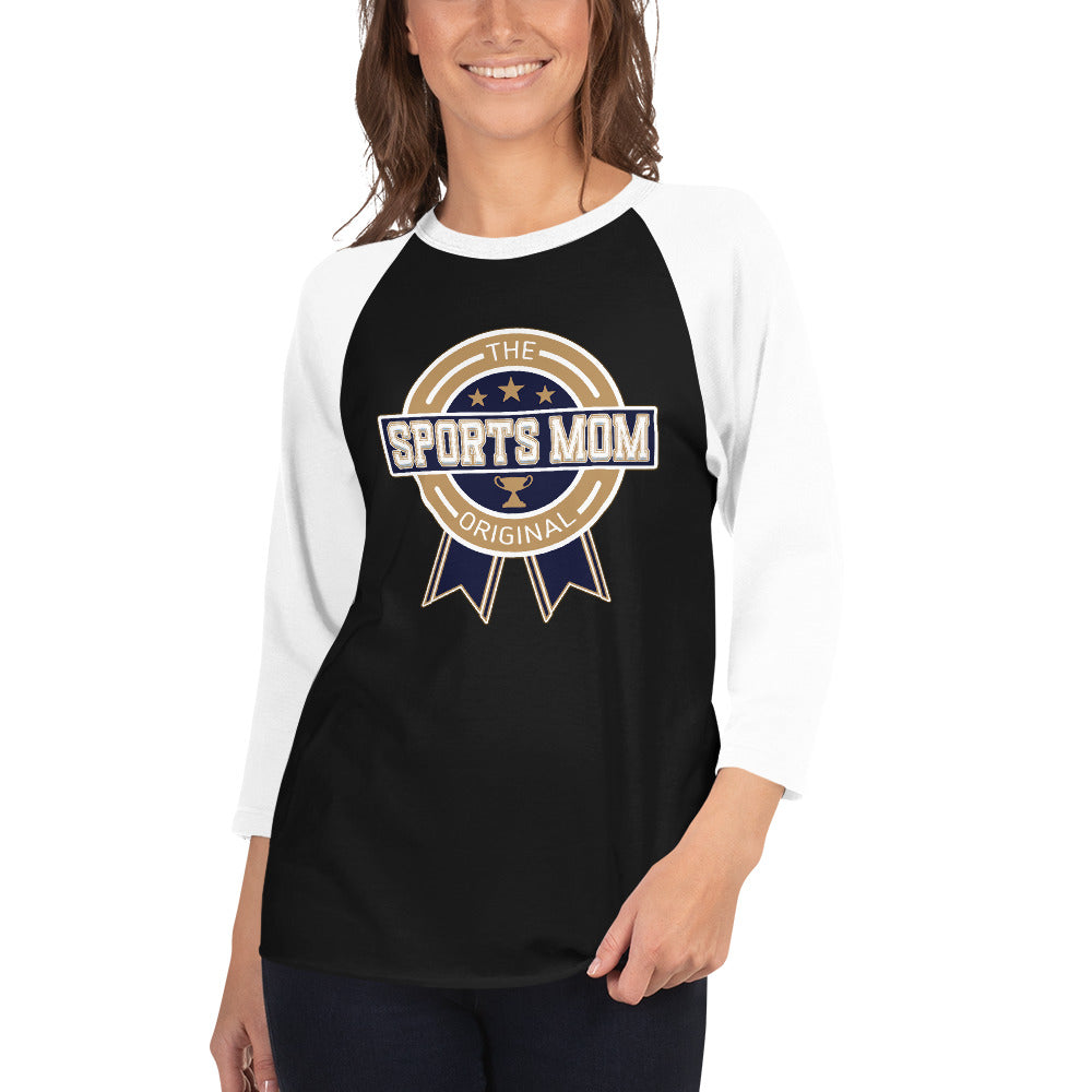 The Original Sports Mom Premium Inaugural Away Game 3/4 Sleeve