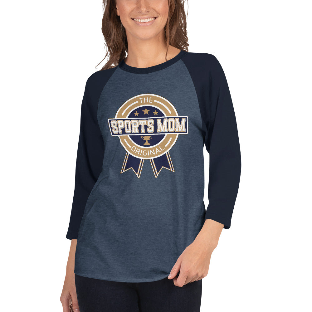 The Original Sports Mom Premium Inaugural Away Game 3/4 Sleeve