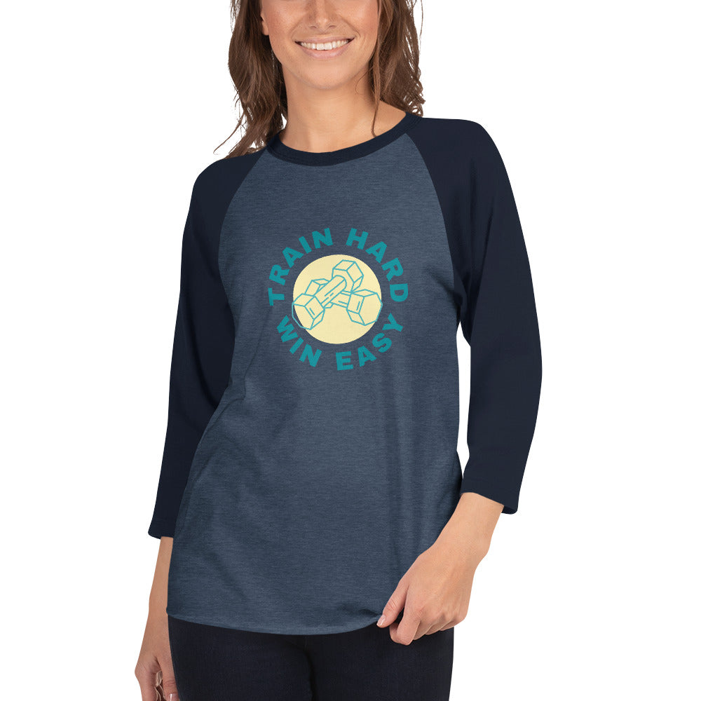 Train Hard Win Easy Women's Premium 3/4 Sleeve