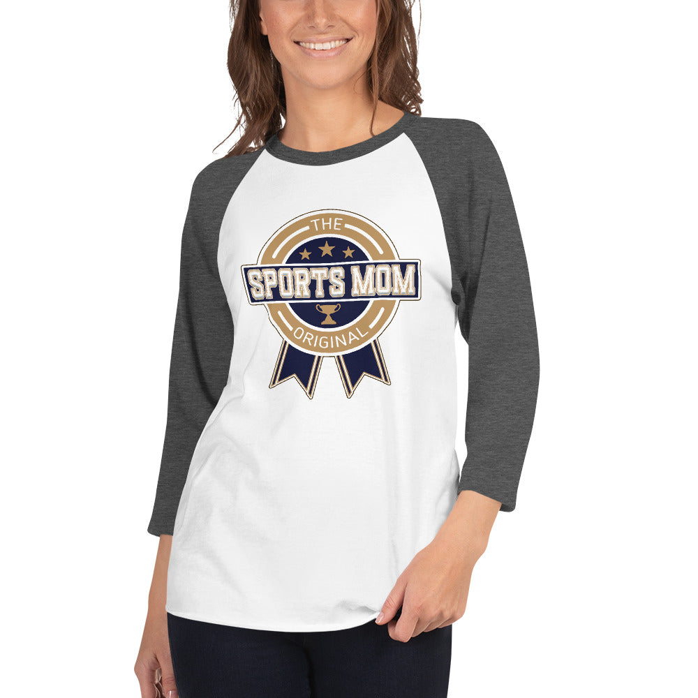 The Original Sports Mom Premium Inaugural Away Game 3/4 Sleeve