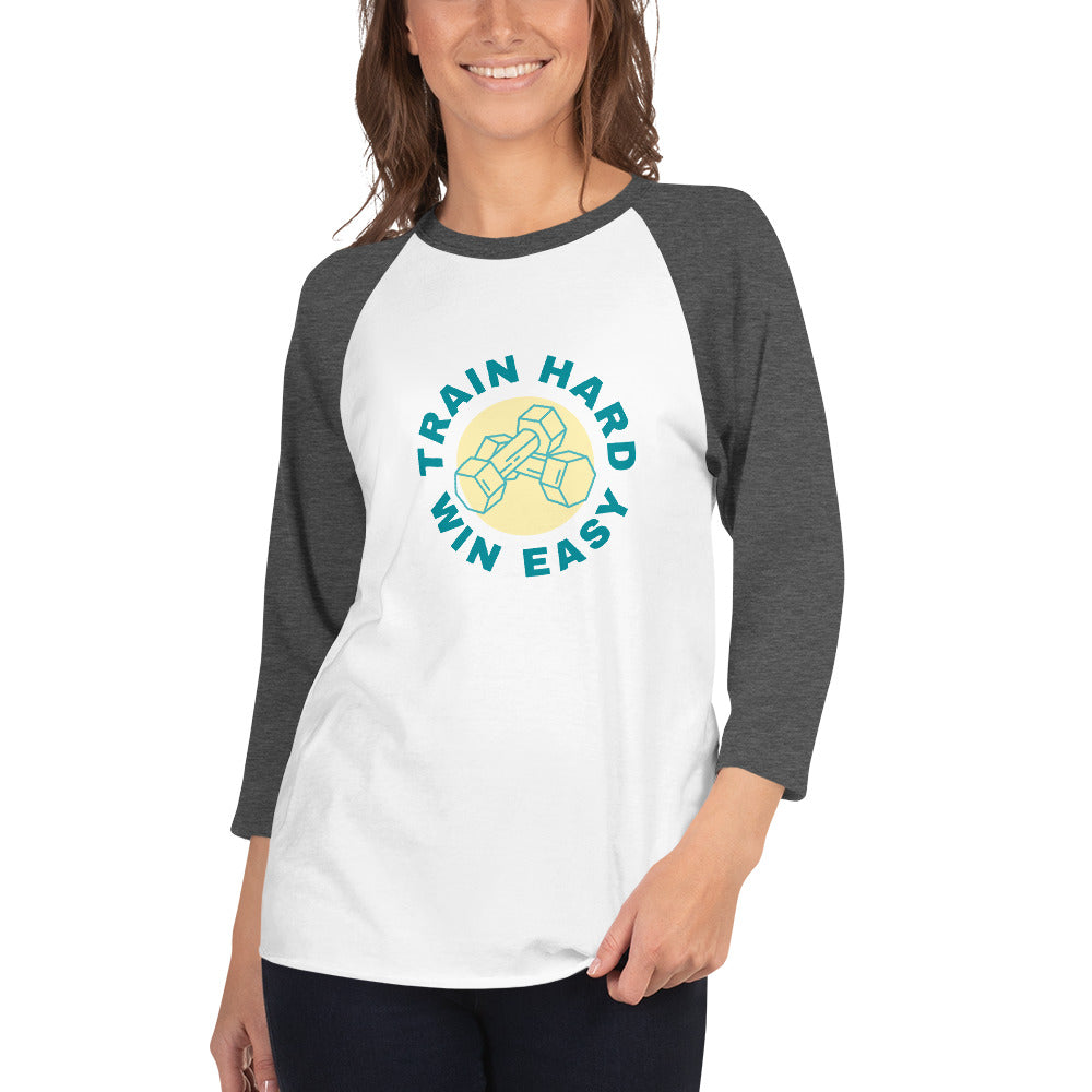 Train Hard Win Easy Women's Premium 3/4 Sleeve
