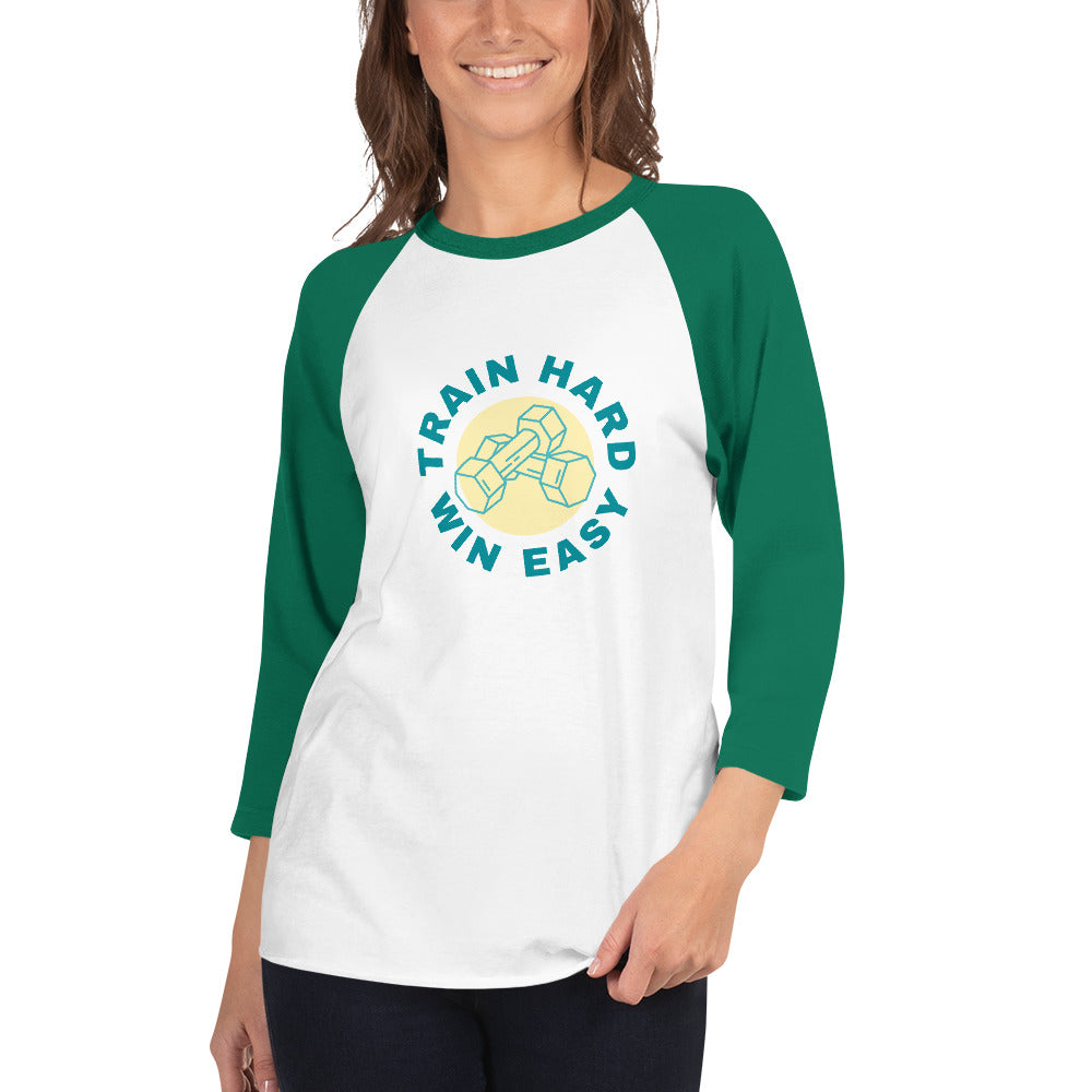 Train Hard Win Easy Women's Premium 3/4 Sleeve