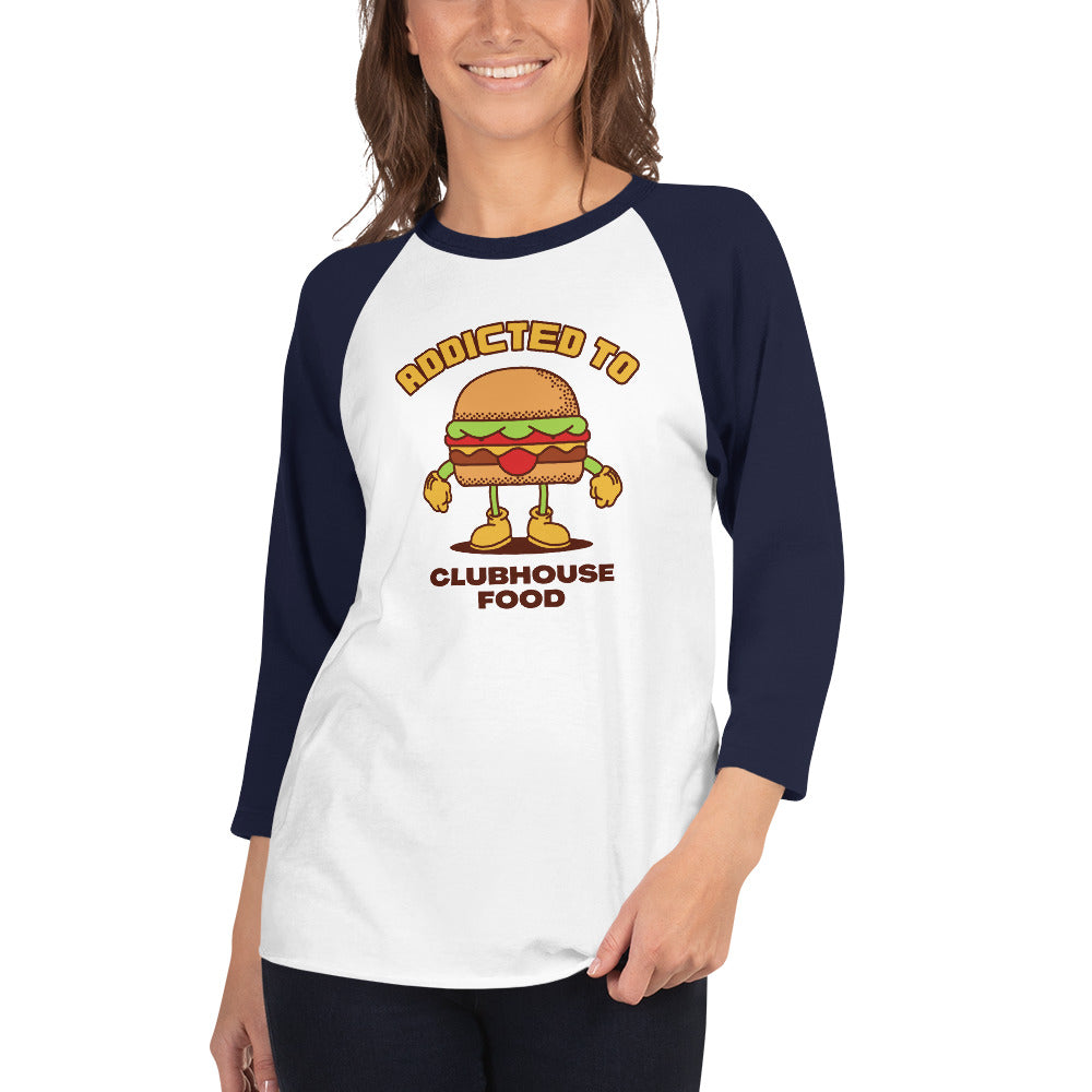 Addicted To Clubhouse Food Women's Premium 3/4 Sleeve