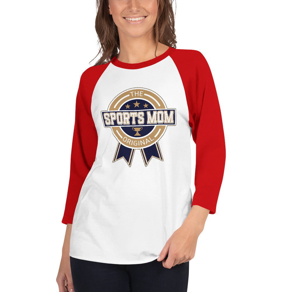 The Original Sports Mom Premium Inaugural Away Game 3/4 Sleeve