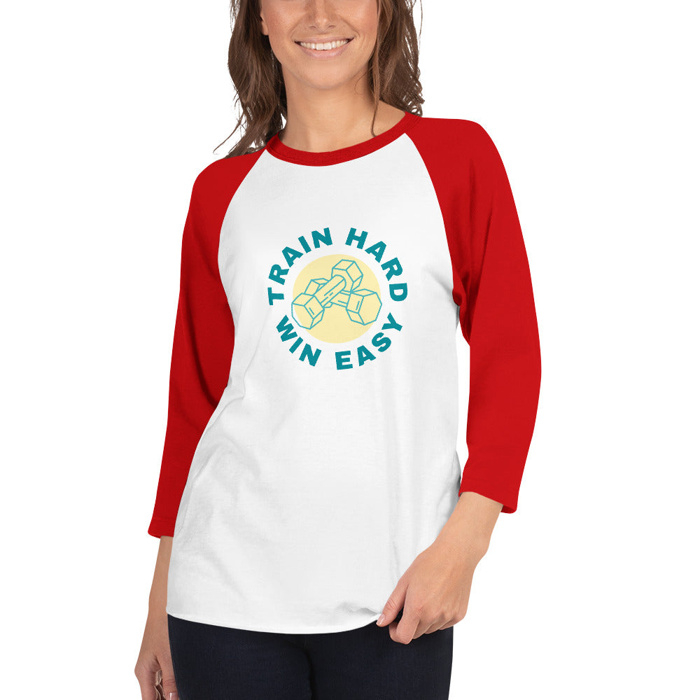 Train Hard Win Easy Women's Premium 3/4 Sleeve