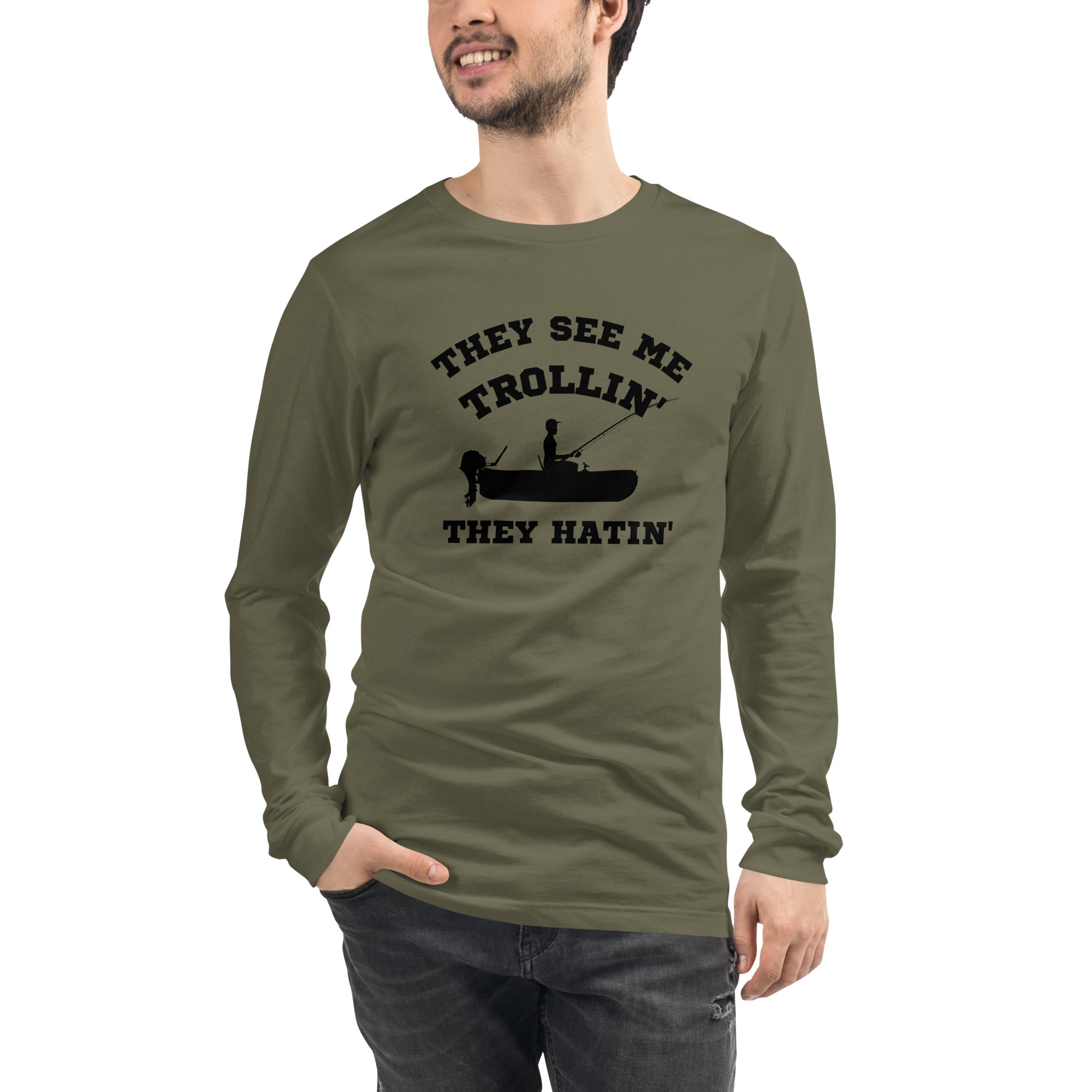 They See Me Trollin' Men's Select Long Sleeve