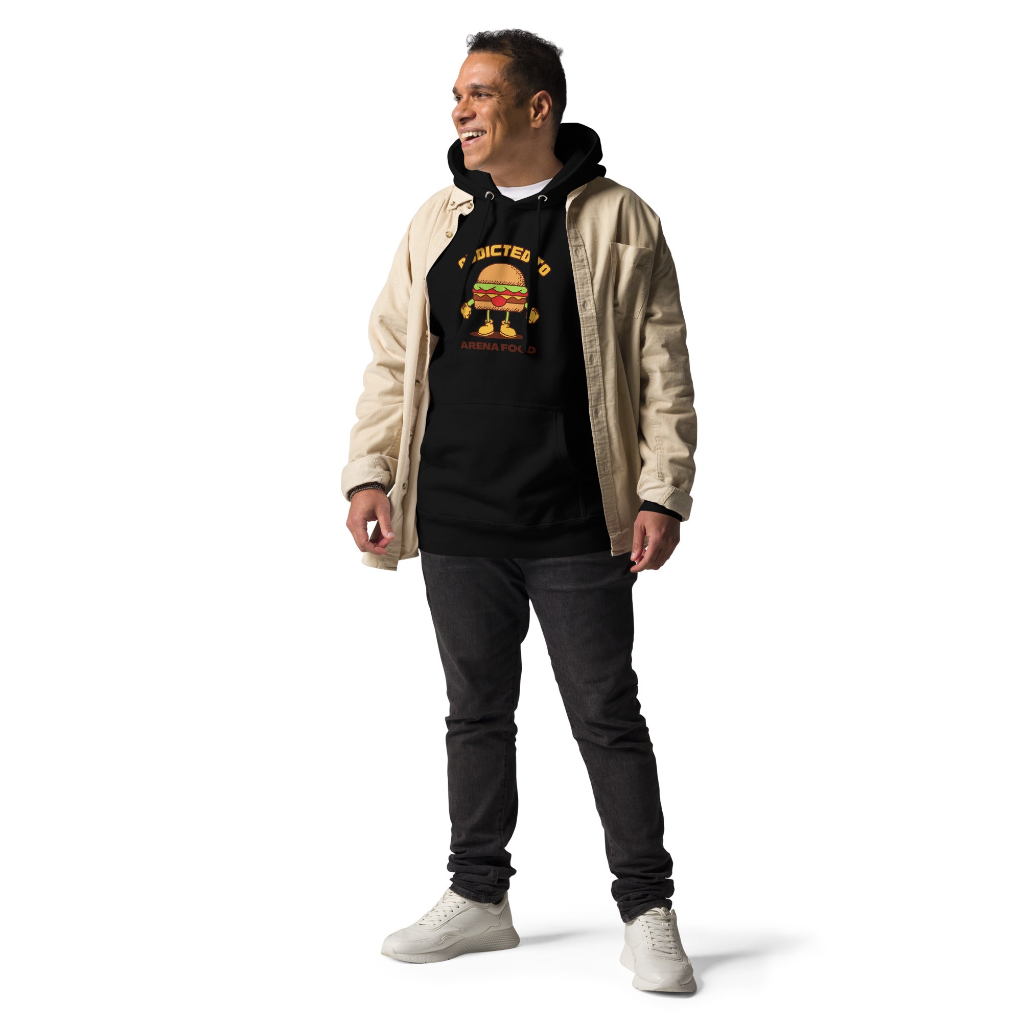 Addicted To Arena Food Men's Heavy Hoodie | Black | The Original Sports Mom
