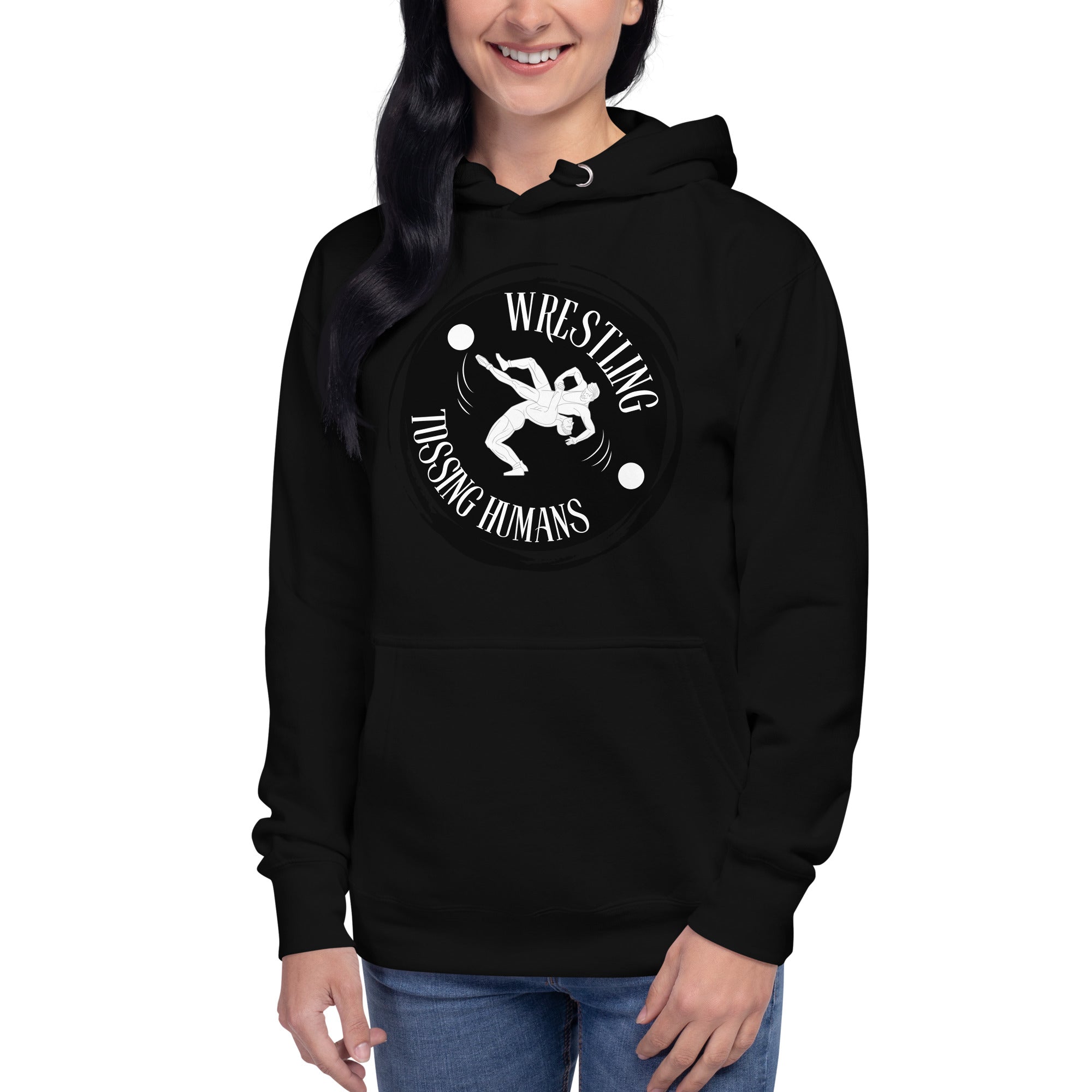 Wrestling Tossing Humans Women's Heavy Hoodie