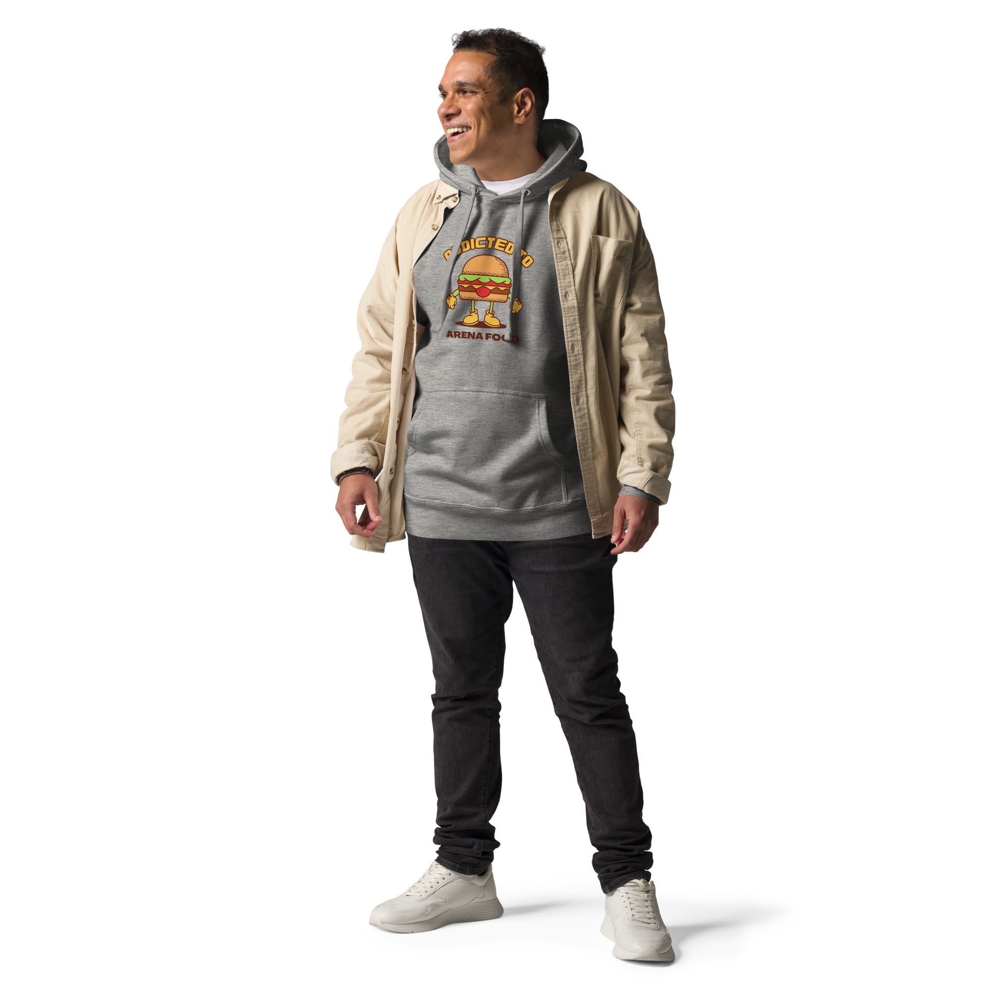Addicted To Arena Food Men's Heavy Hoodie | Carbon Grey | The Original Sports Mom