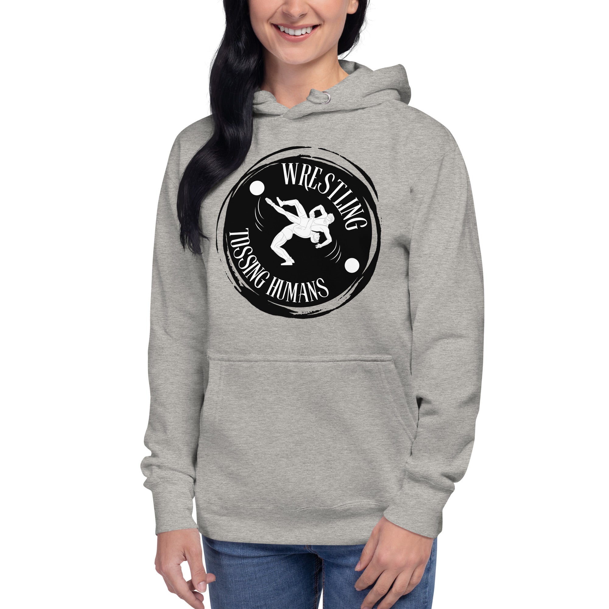 Wrestling Tossing Humans Women's Heavy Hoodie