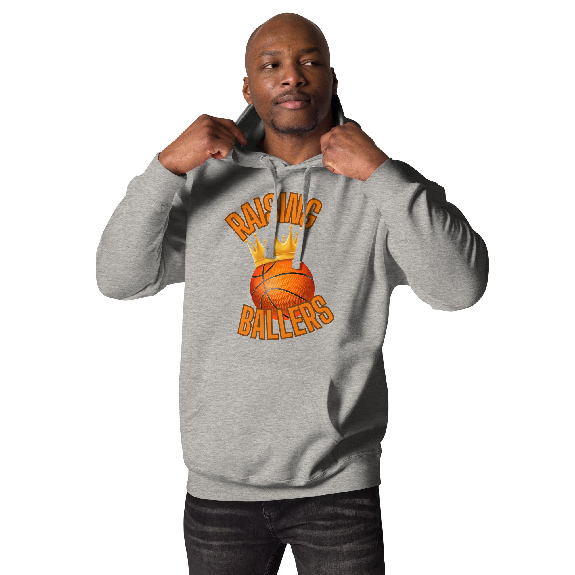 Raising Ballers Men's Heavy Hoodie Carbon Grey | The Original Sports Mom