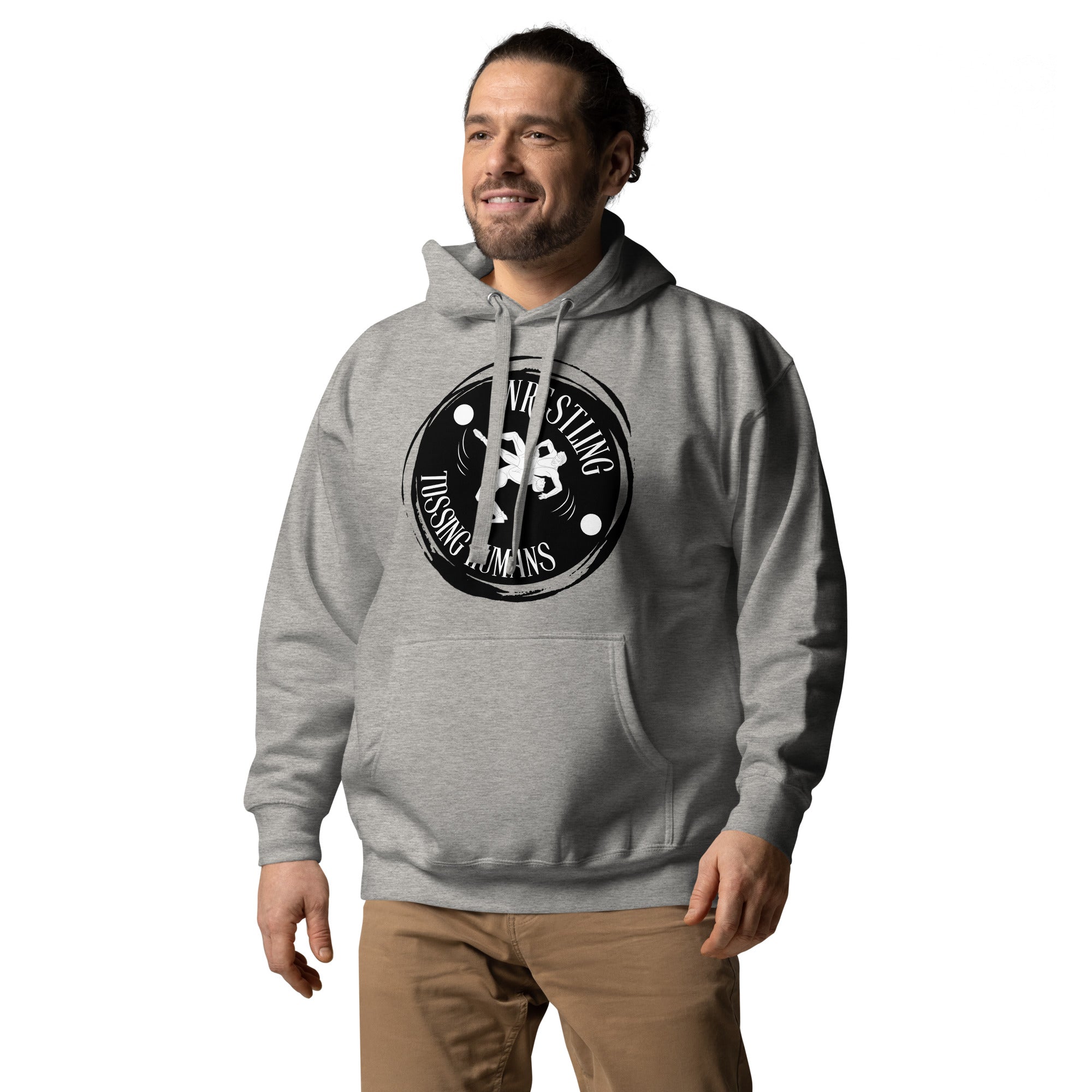 Wrestling Tossing Humans Men's Heavy Hoodie