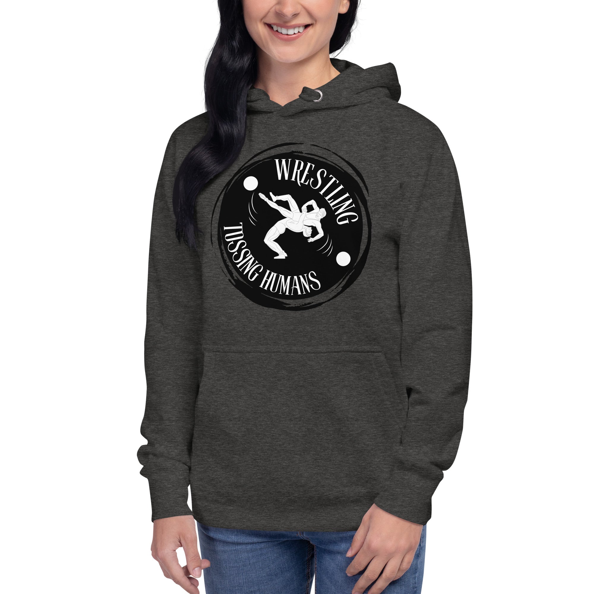 Wrestling Tossing Humans Women's Heavy Hoodie