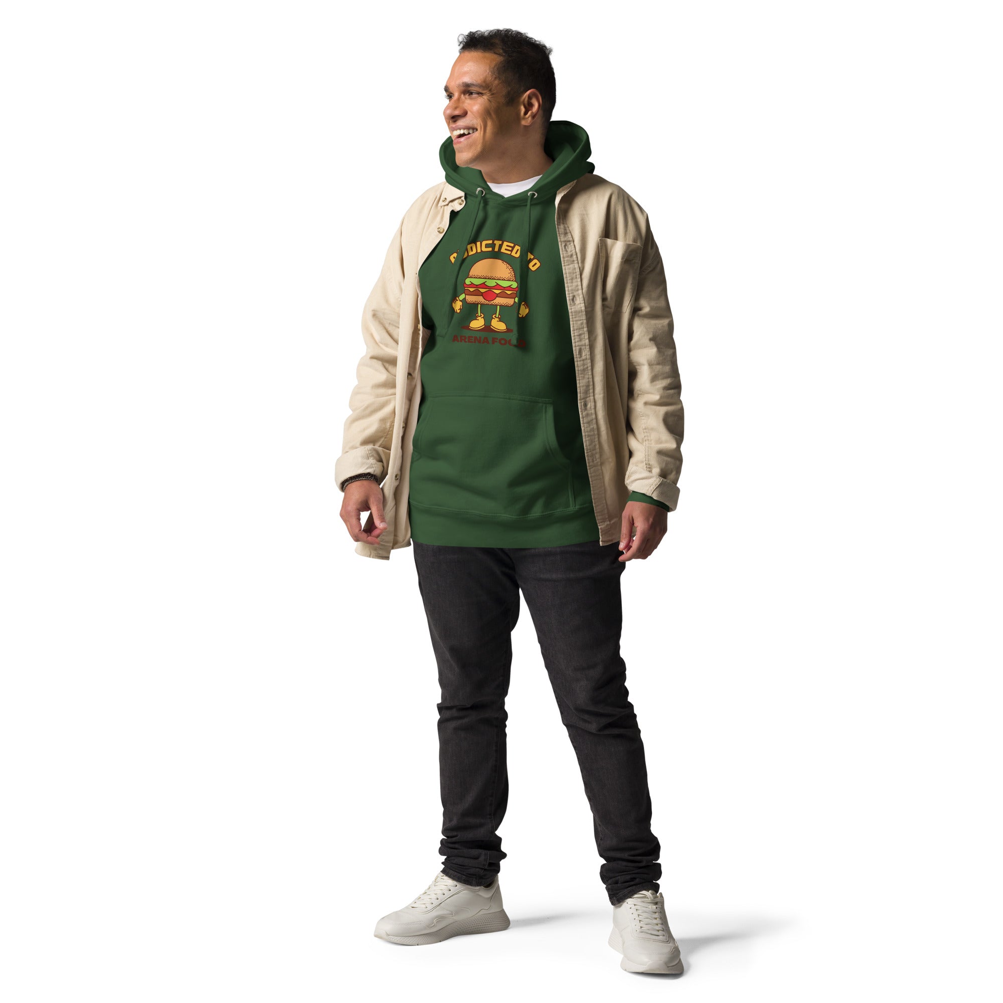 Addicted To Arena Food Men's Heavy Hoodie | Forest Green | The Original Sports Mom
