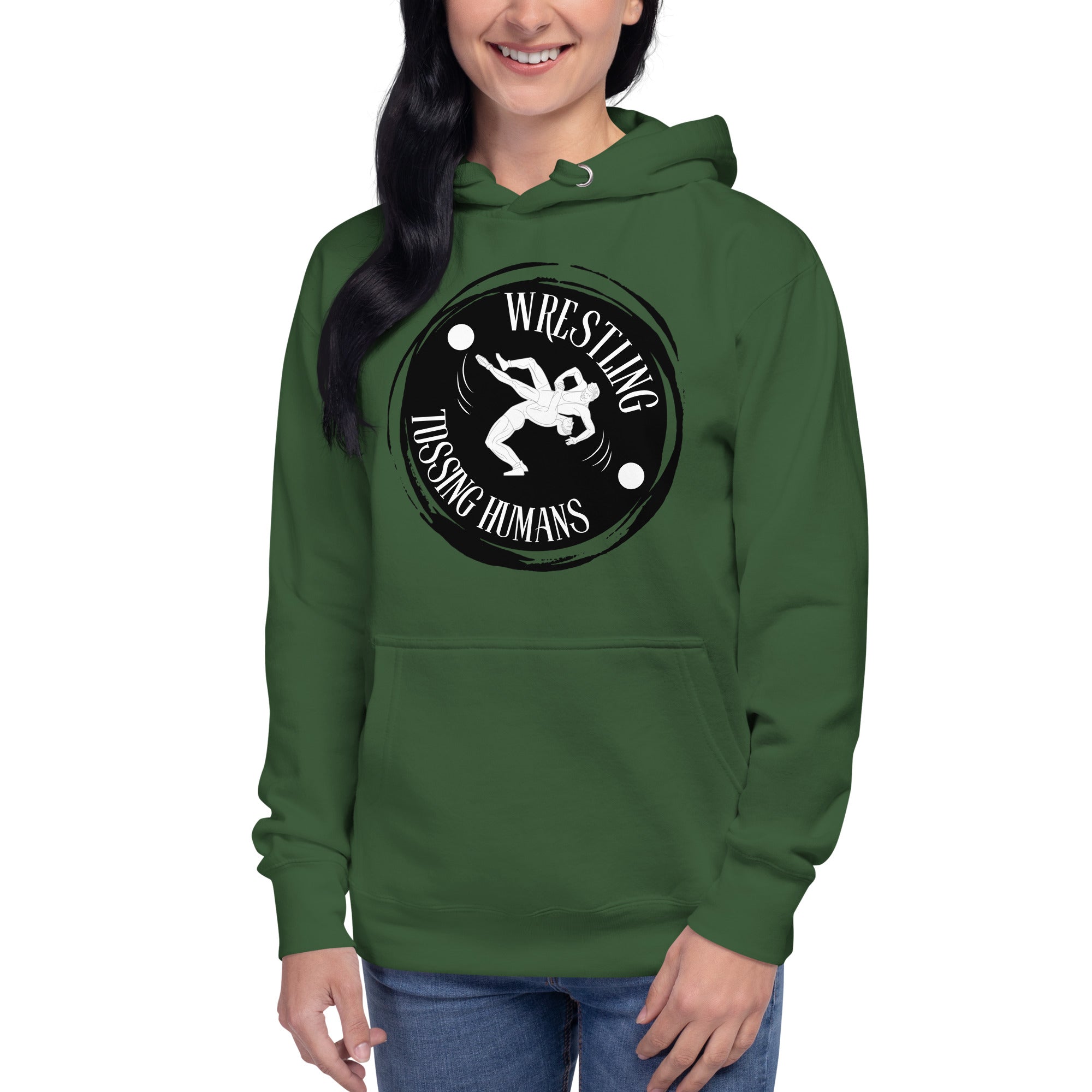 Wrestling Tossing Humans Women's Heavy Hoodie