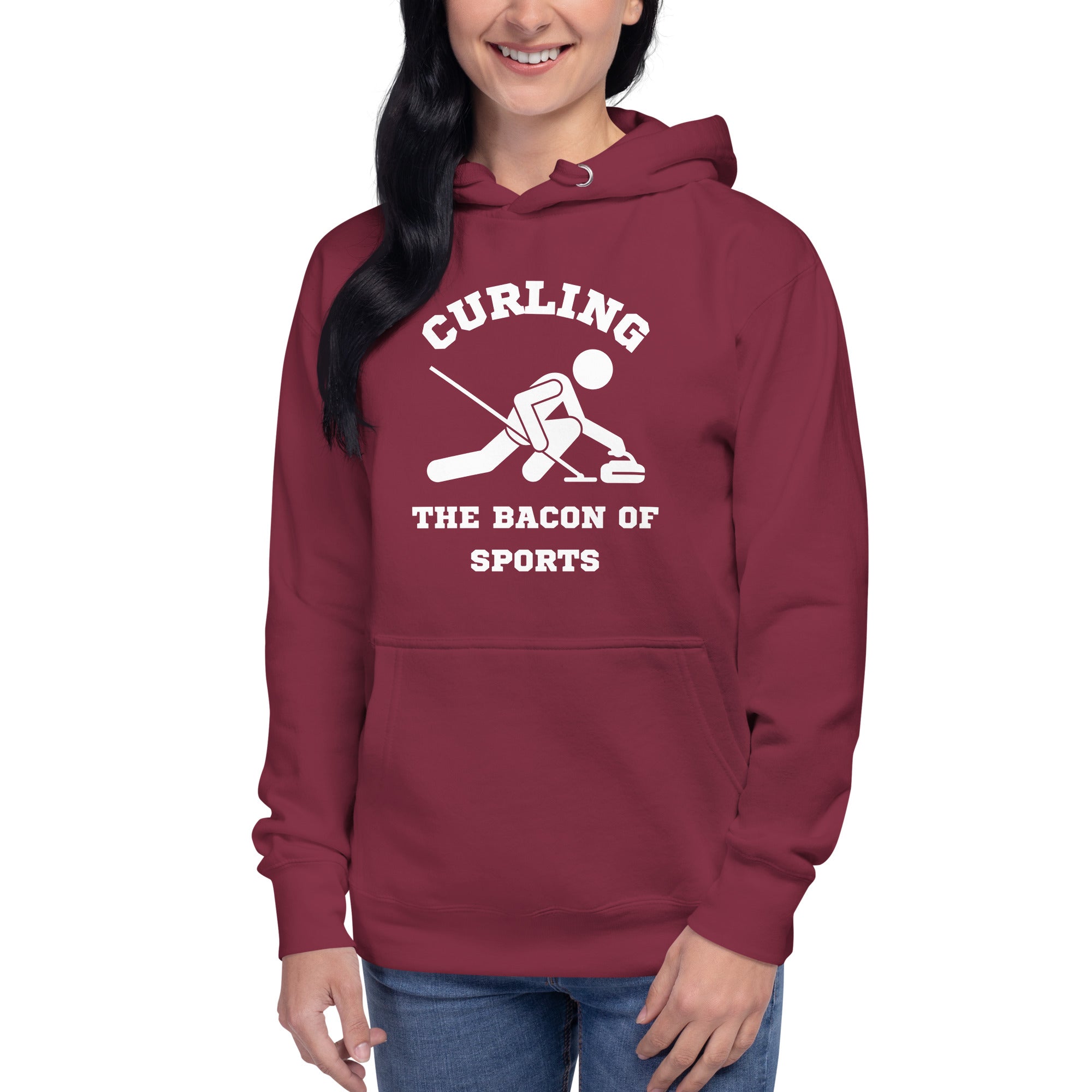 Curling The Bacon Of Sports Women's Heavy Hoodie