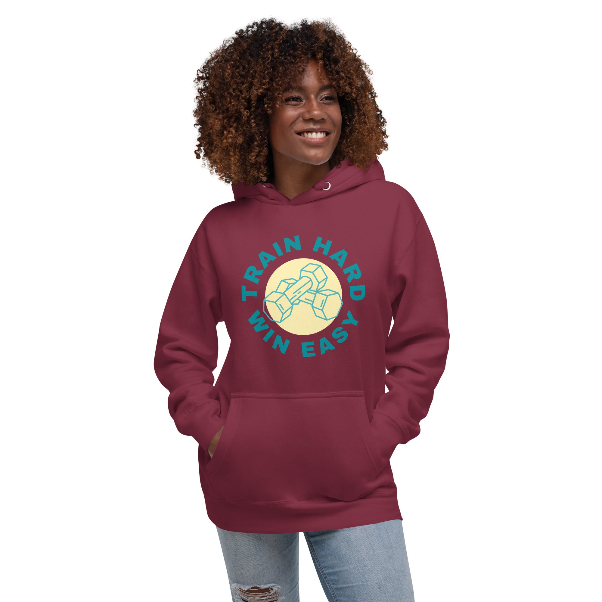 Train Hard Win Easy Women's Heavy Hoodie