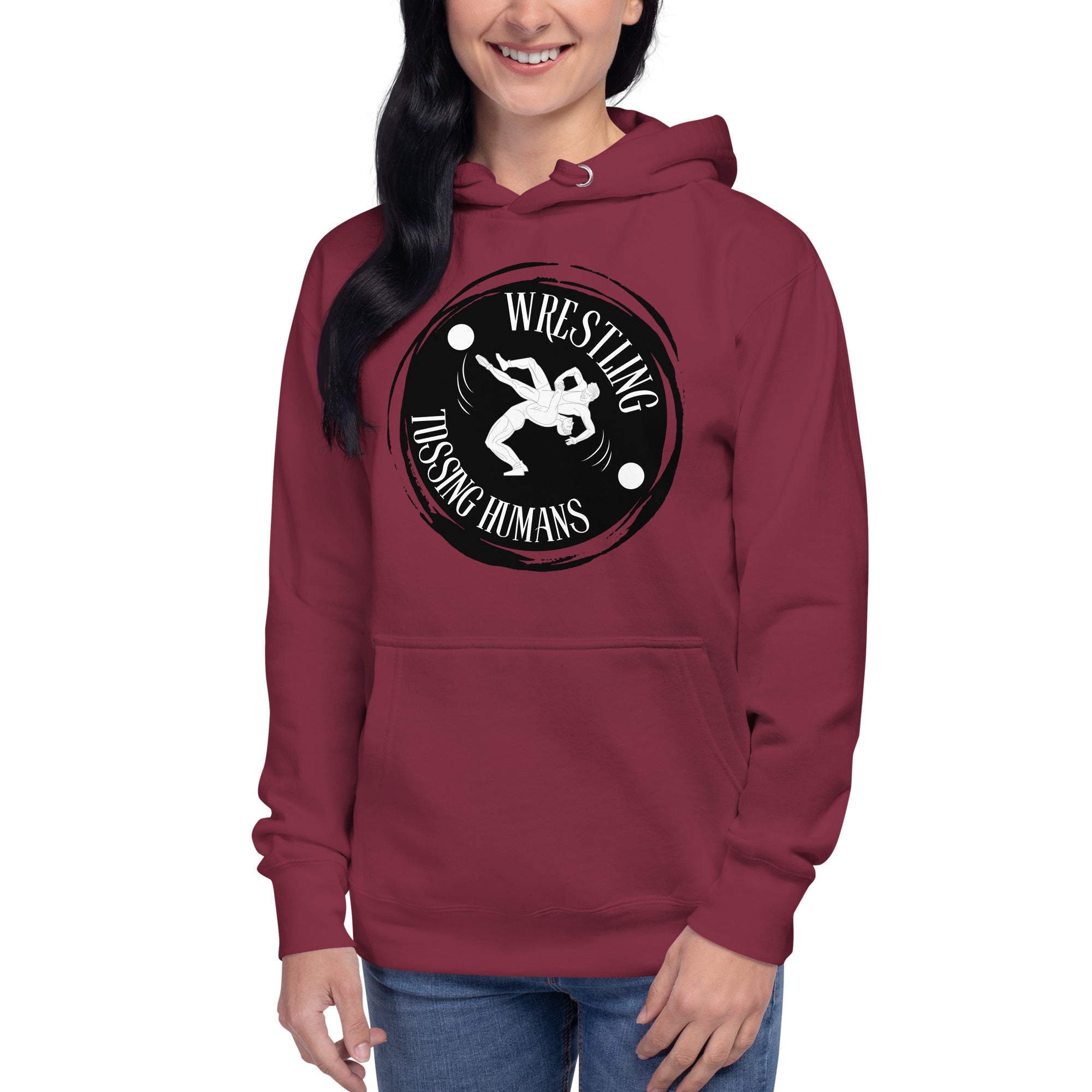 Wrestling Tossing Humans Women's Heavy Hoodie
