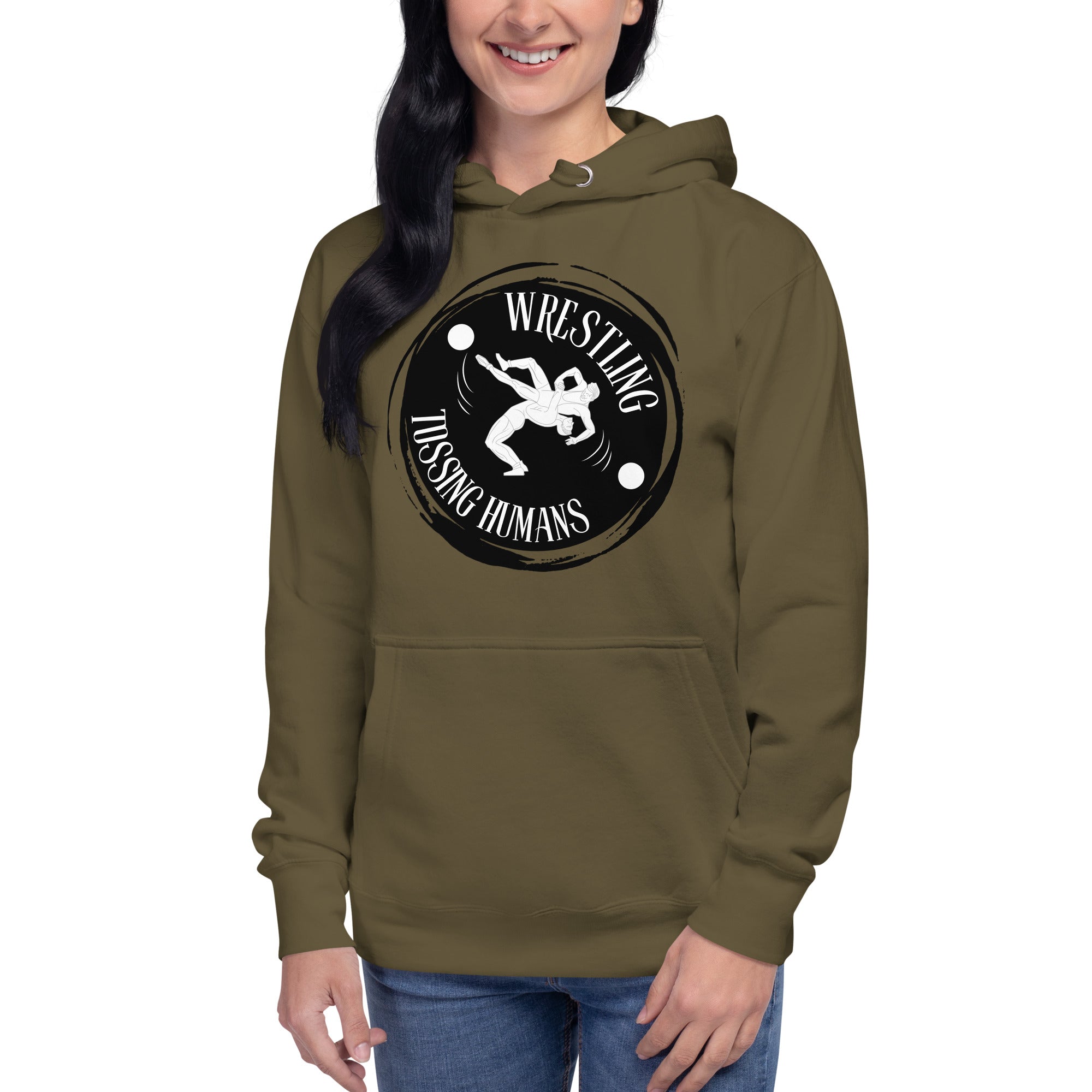 Wrestling Tossing Humans Women's Heavy Hoodie