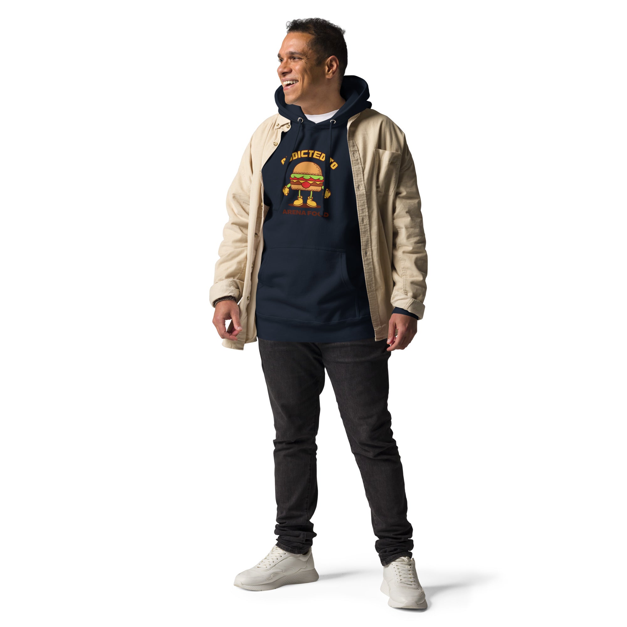 Addicted To Arena Food Men's Heavy Hoodie | Navy Blazer | The Original Sports Mom