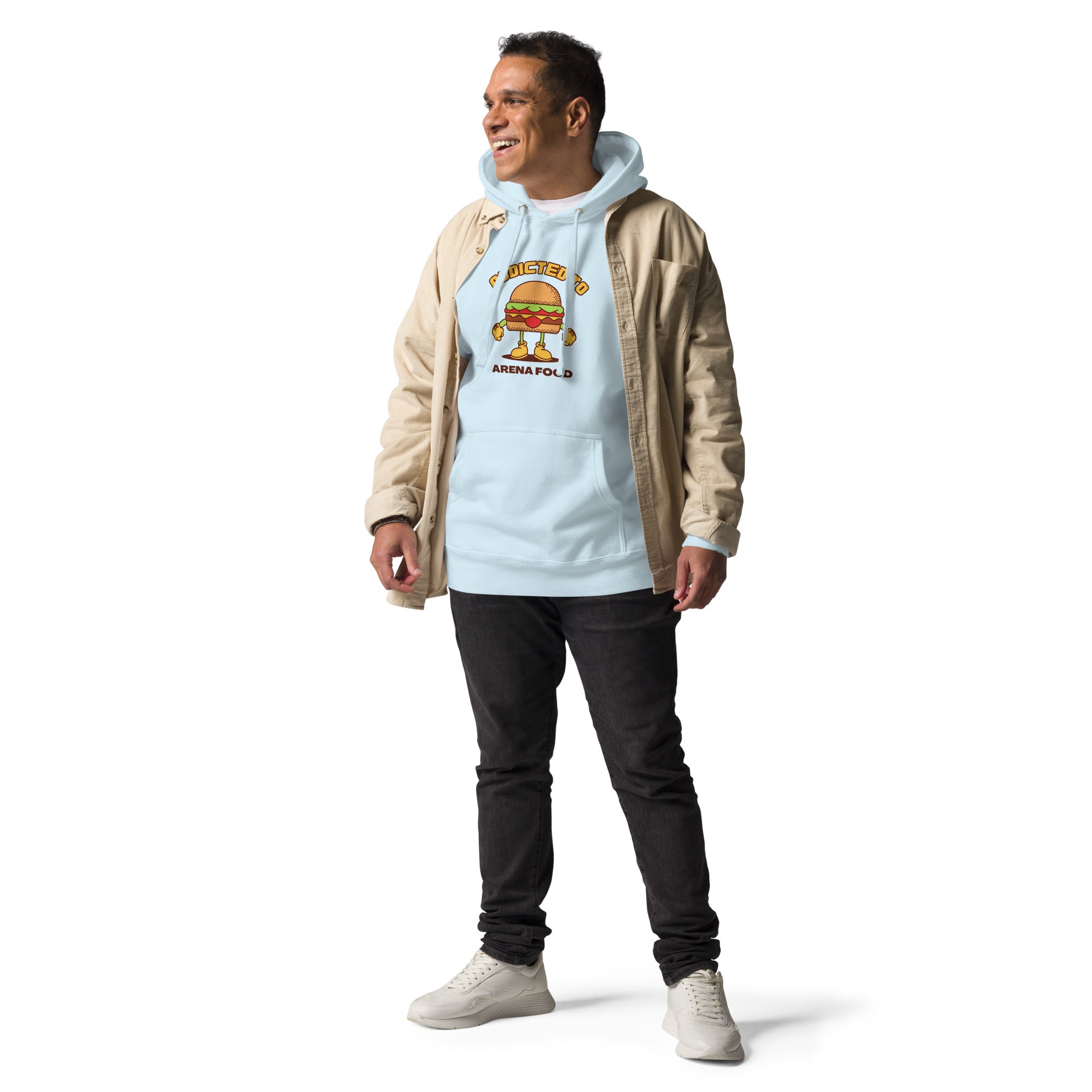 Addicted To Arena Food Men's Heavy Hoodie | Sky Blue| The Original Sports Mom