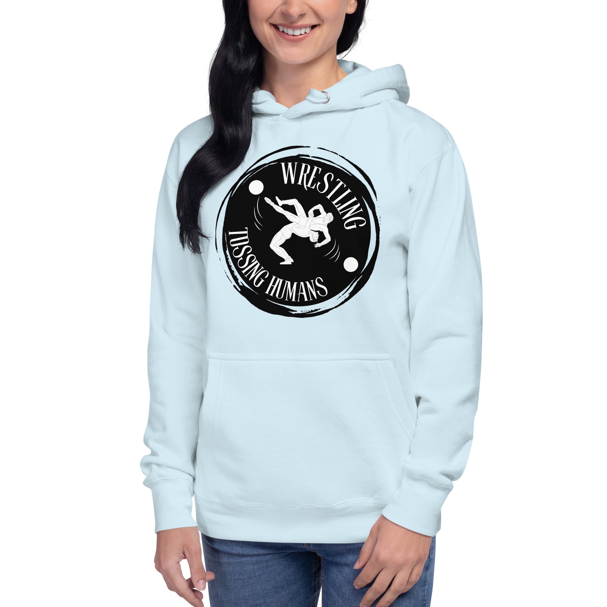 Wrestling Tossing Humans Women's Heavy Hoodie