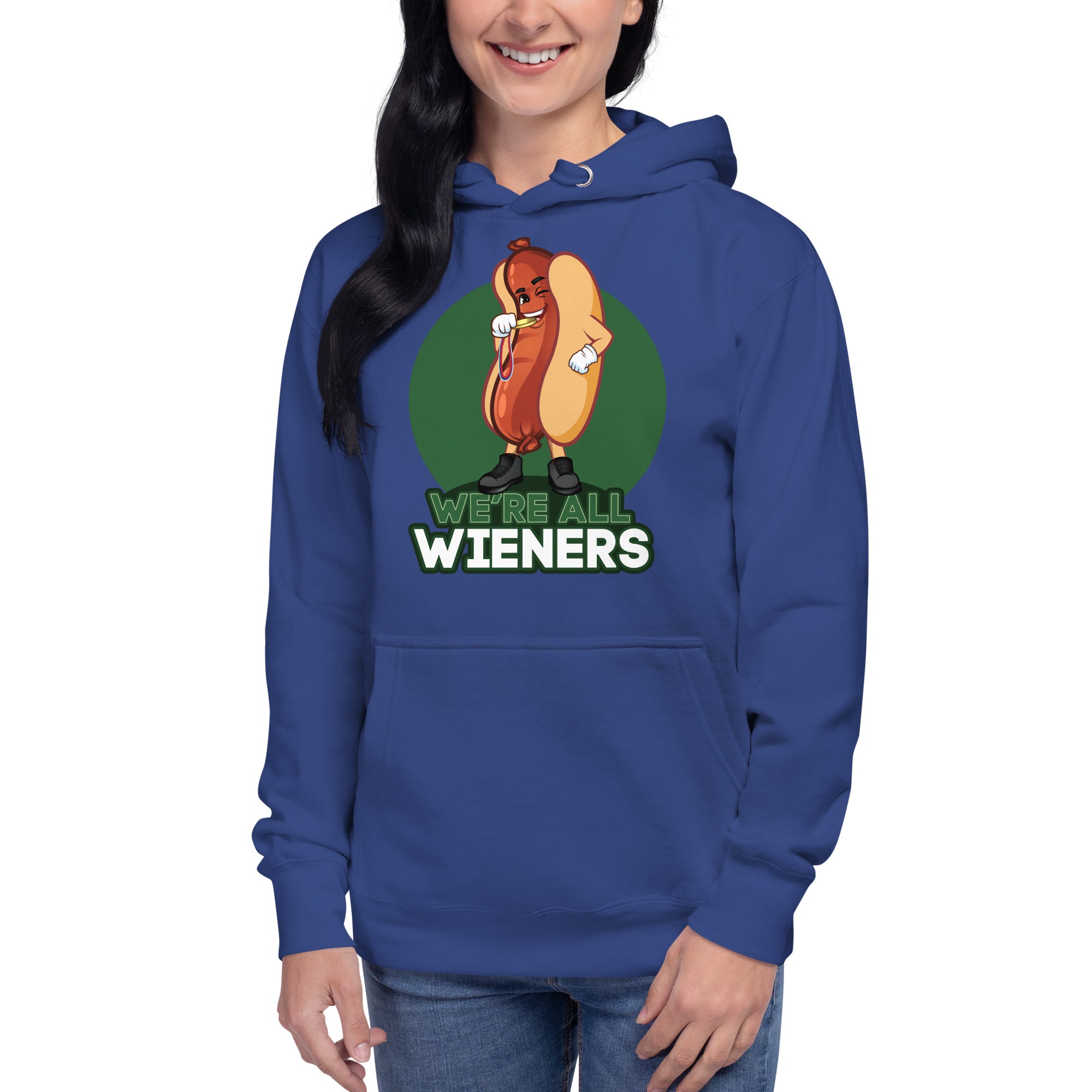We're All Wieners Original Women's Heavy Hoodie - Green