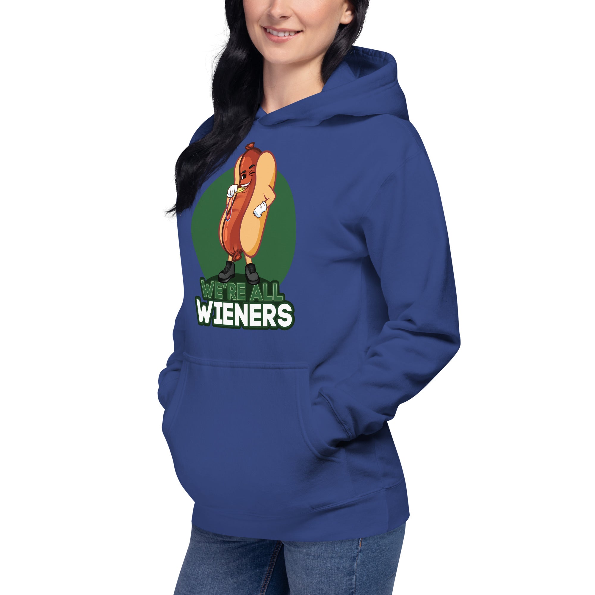 We're All Wieners Original Women's Heavy Hoodie - Green