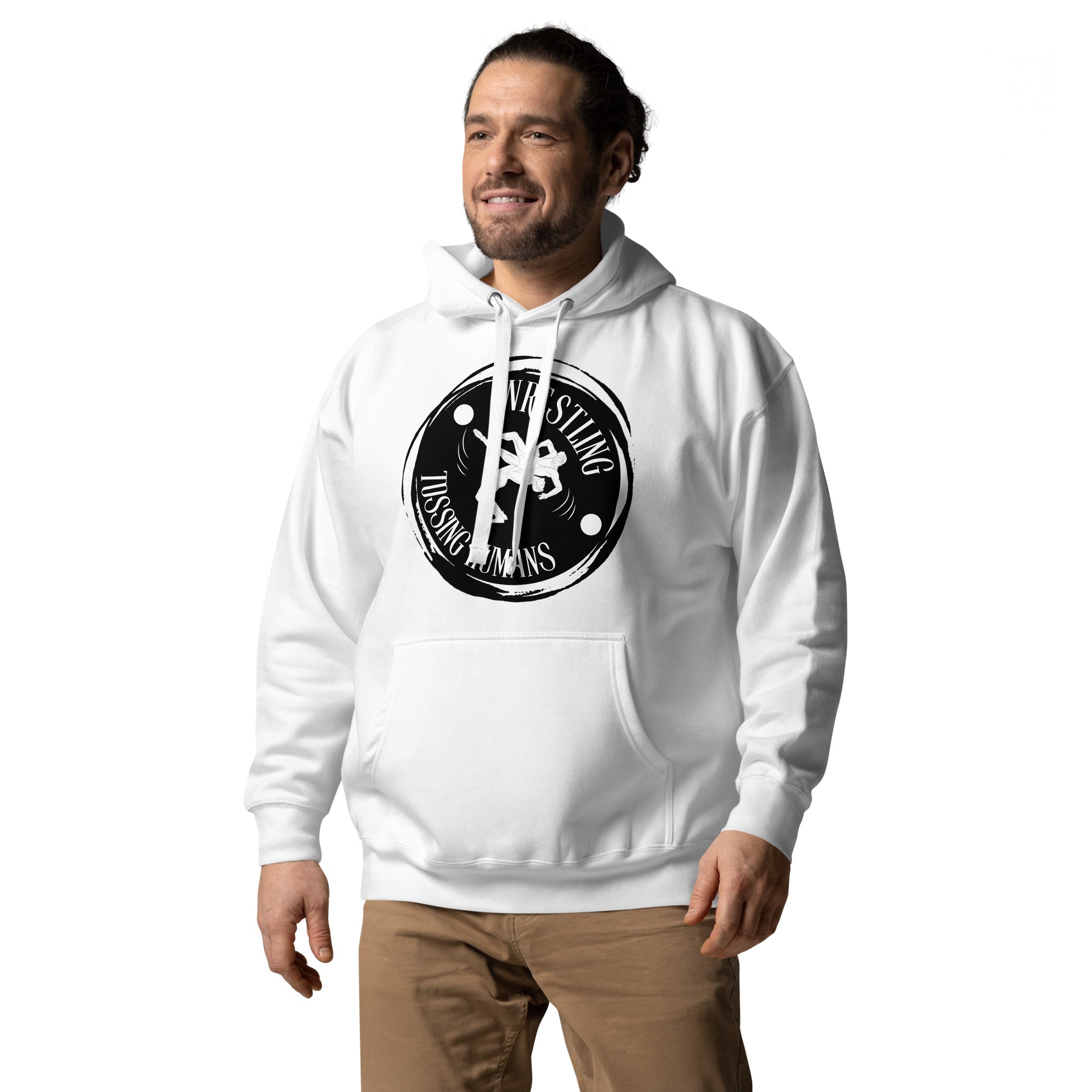 Wrestling Tossing Humans Men's Heavy Hoodie