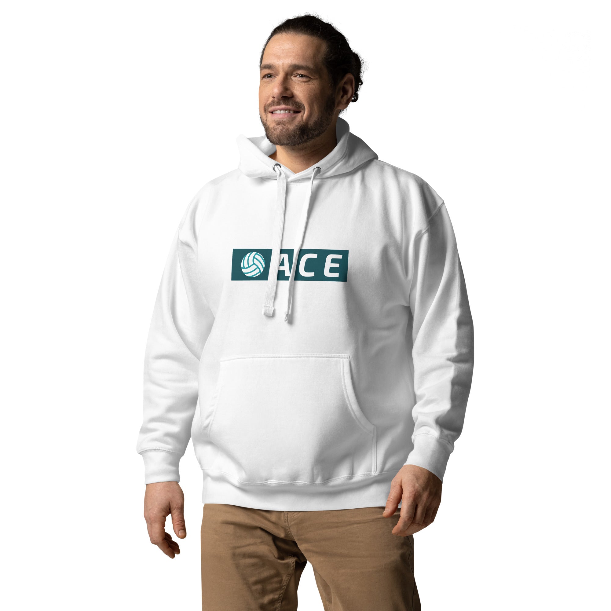 Ace Men's Heavy Hoodie | White | The Original Sports Mom