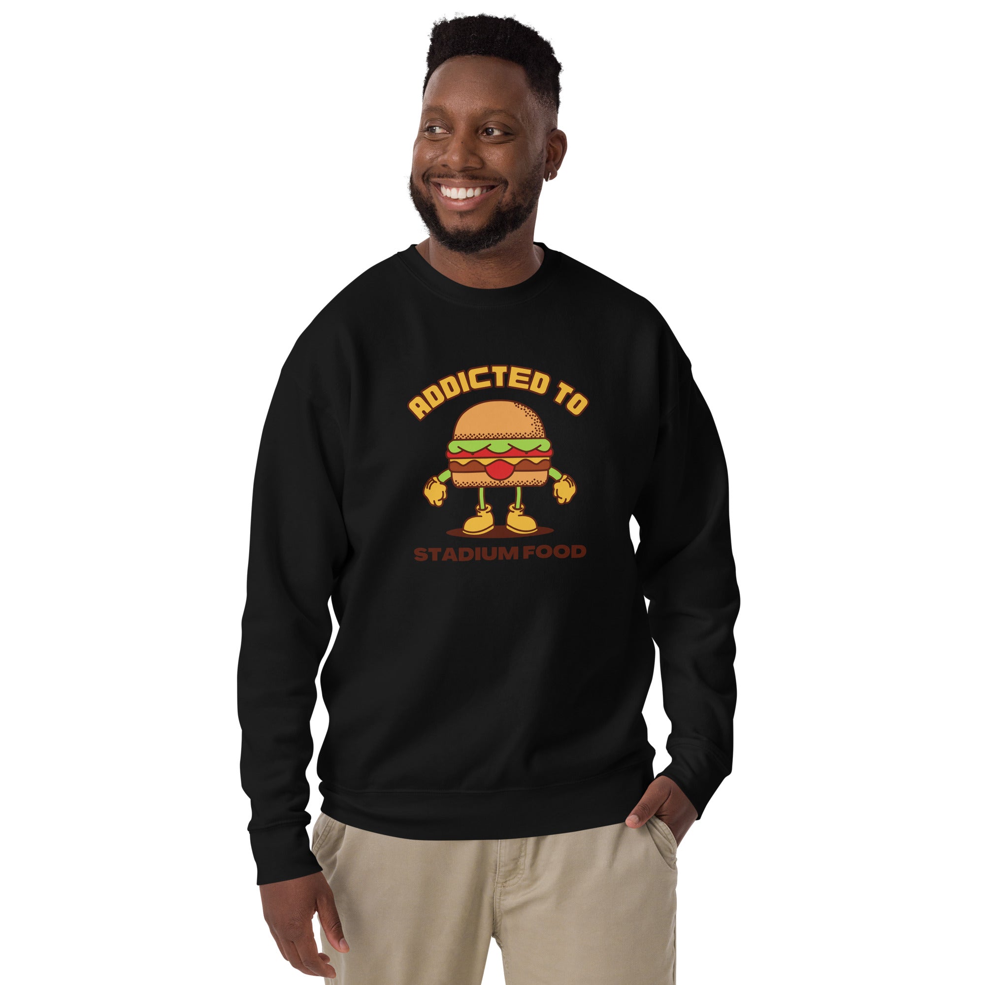 Addicted To Stadium Food Men's Heavy Crew Sweatshirt
