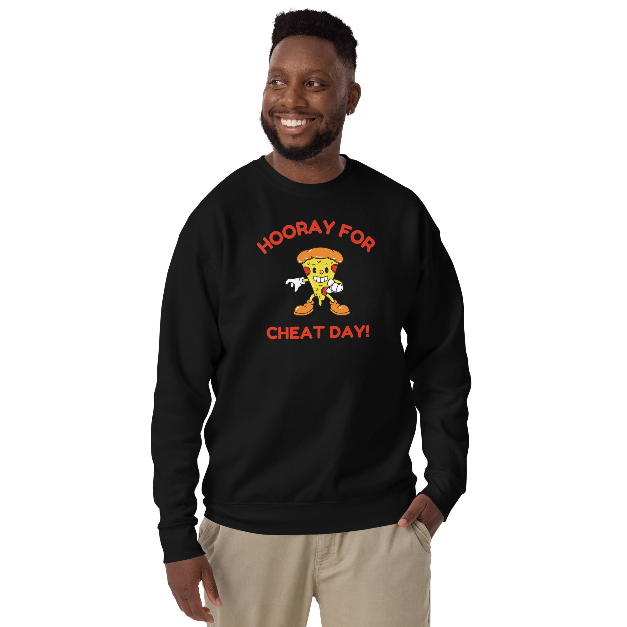 Hooray For Cheat Day! Men's Heavy Crew Sweatshirt