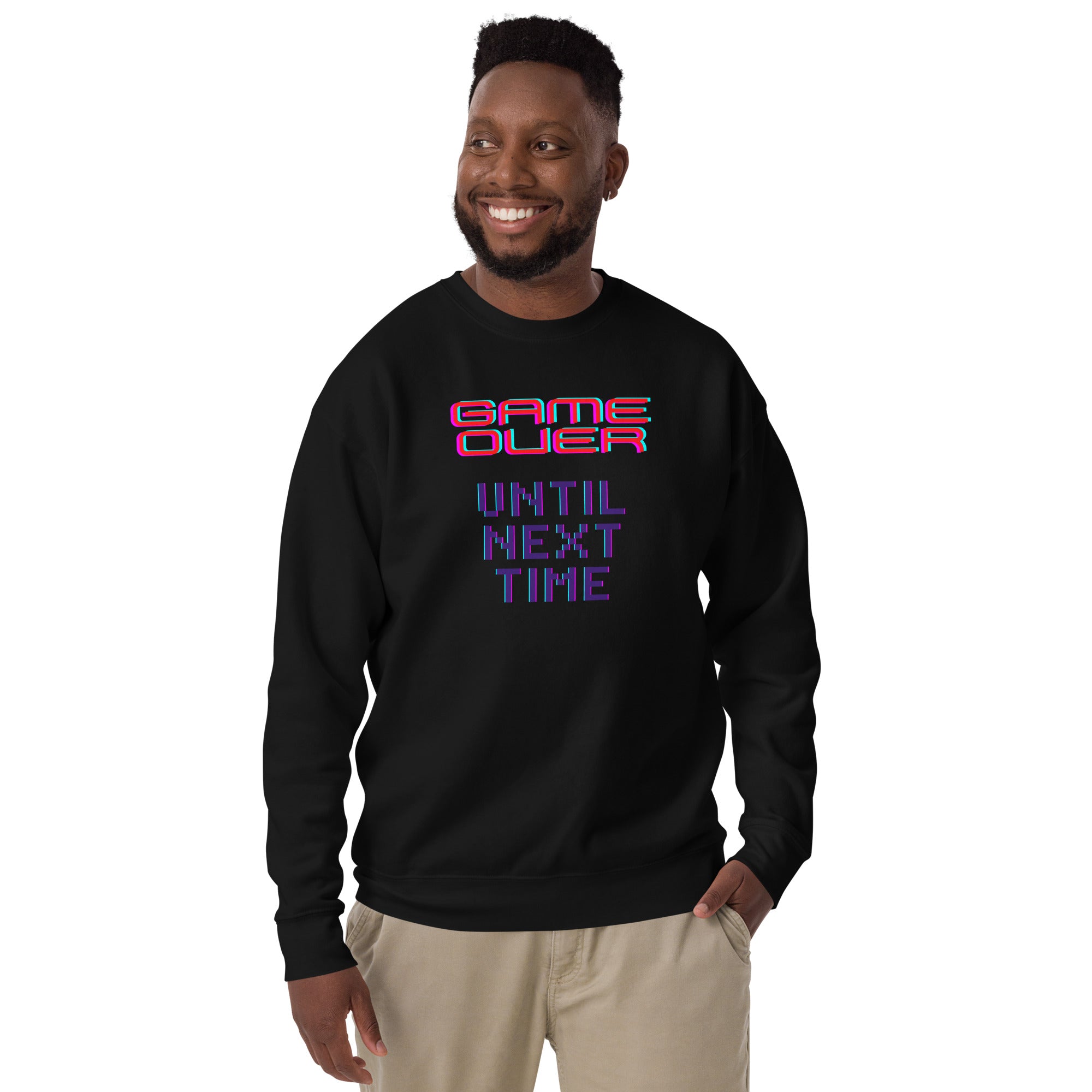 Game Over Until Next Time Men's Heavy Crew Sweatshirt