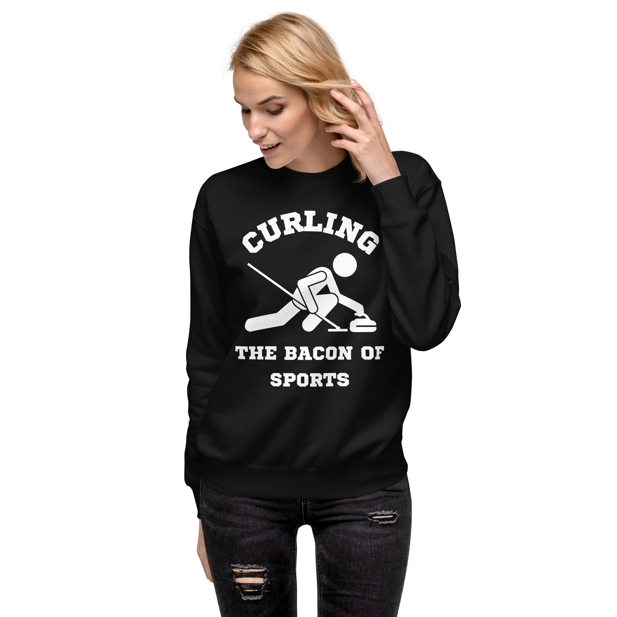 Curling The Bacon Of Sports Women's Premium Sweatshirt