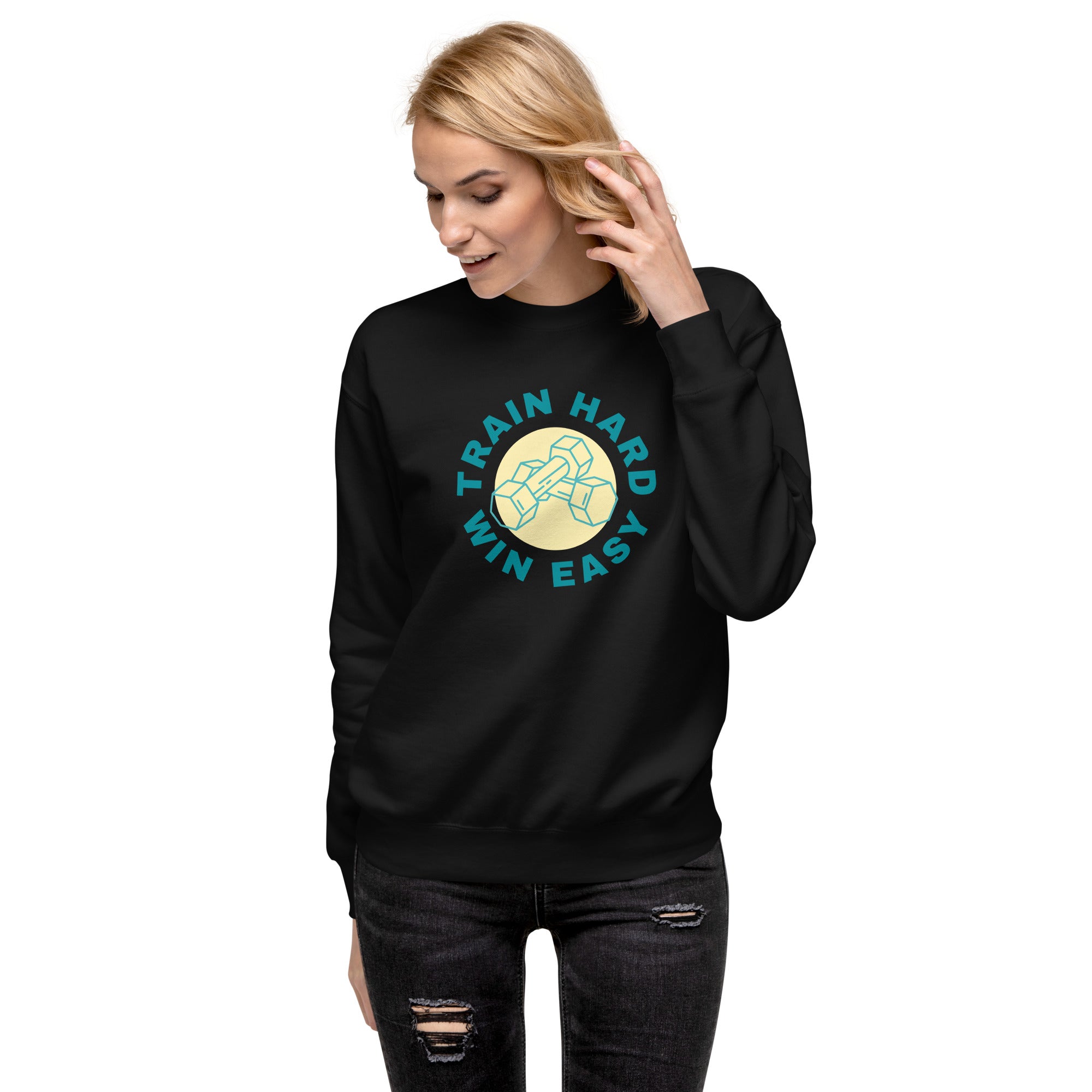 Train Hard Win Easy Women's Premium Sweatshirt