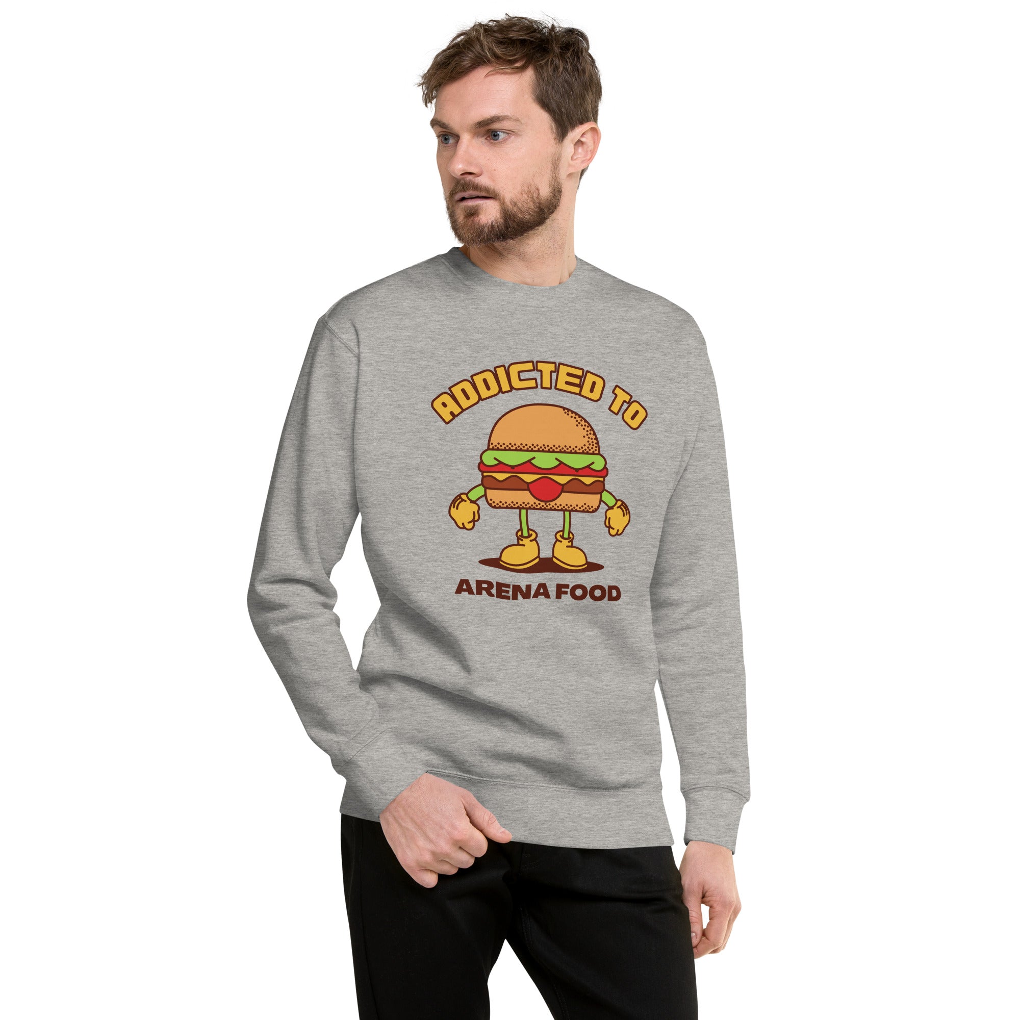 Addicted To Arena Food Dad's Heavy Premium Sweatshirt