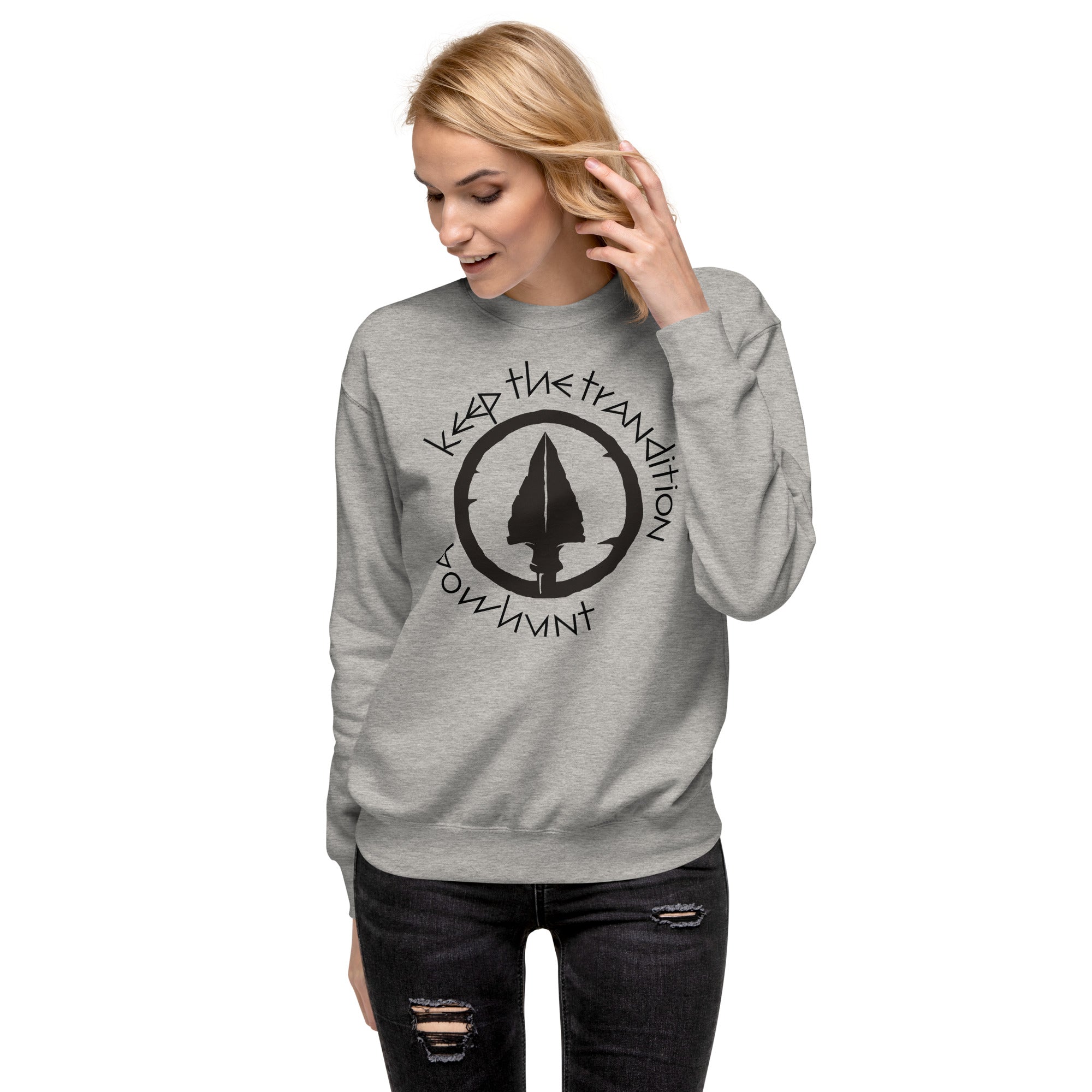 Keep The Tradition Women's Premium Sweatshirt - Bow Hunt