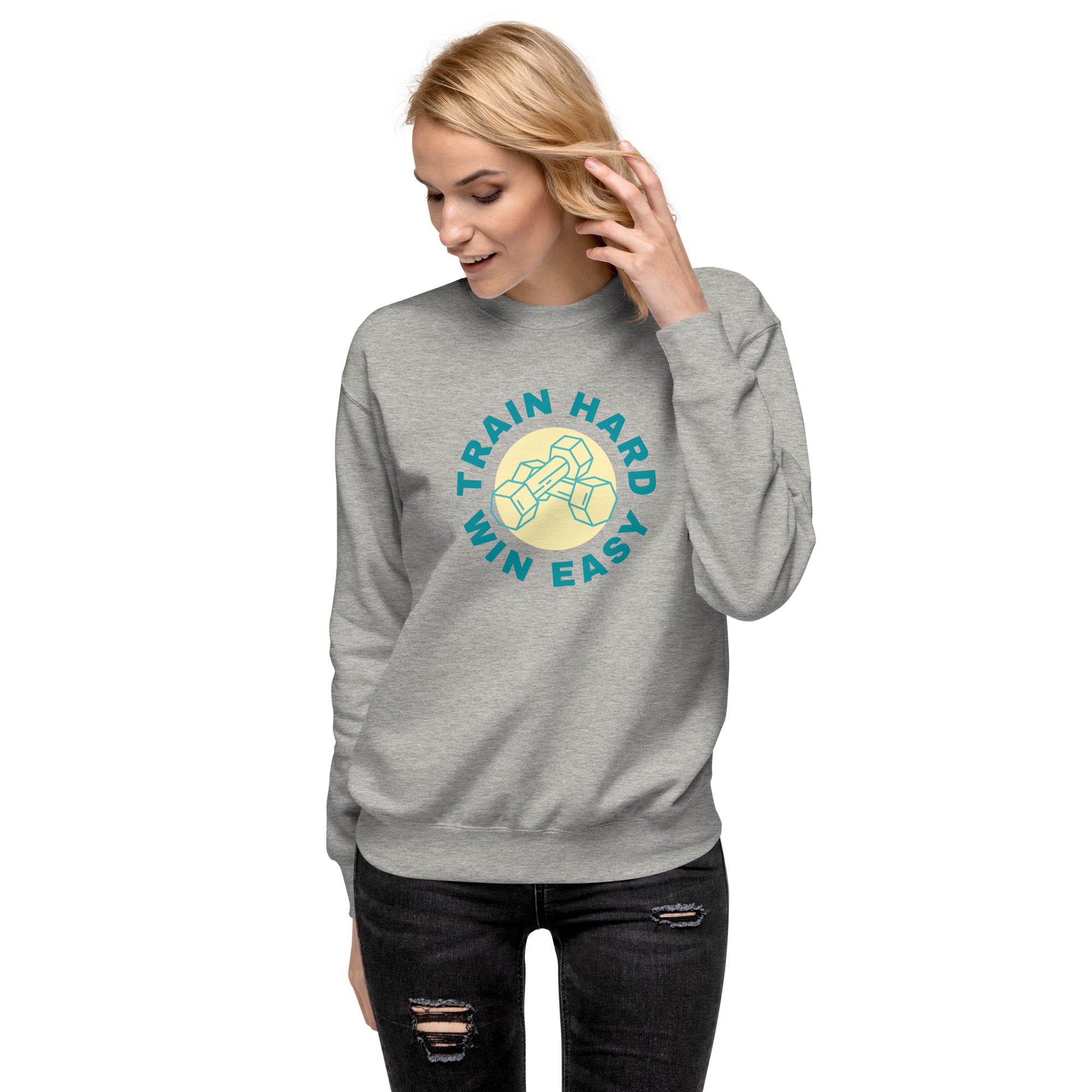 Train Hard Win Easy Women's Premium Sweatshirt