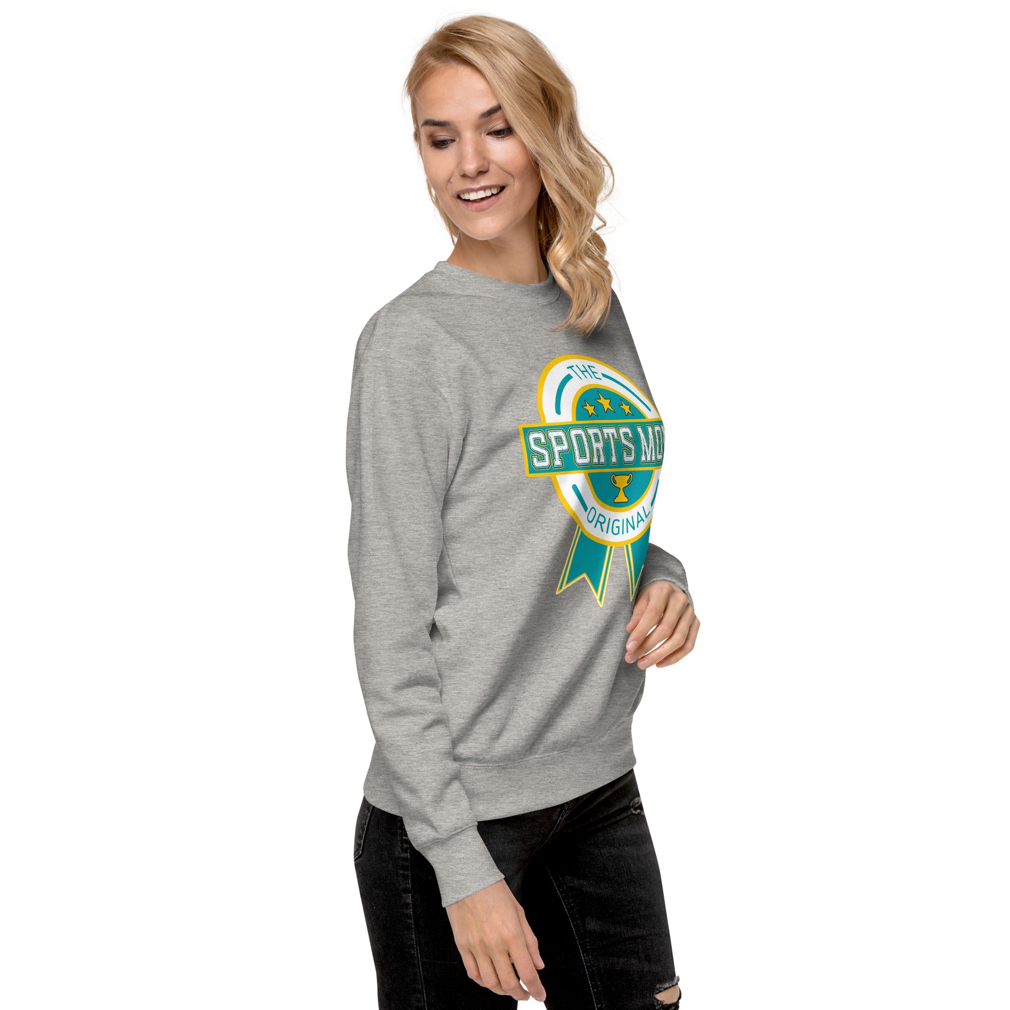 The Original Sports Mom Comfort Crew Sweatshirt Carbon Grey | The Original Sports Mom