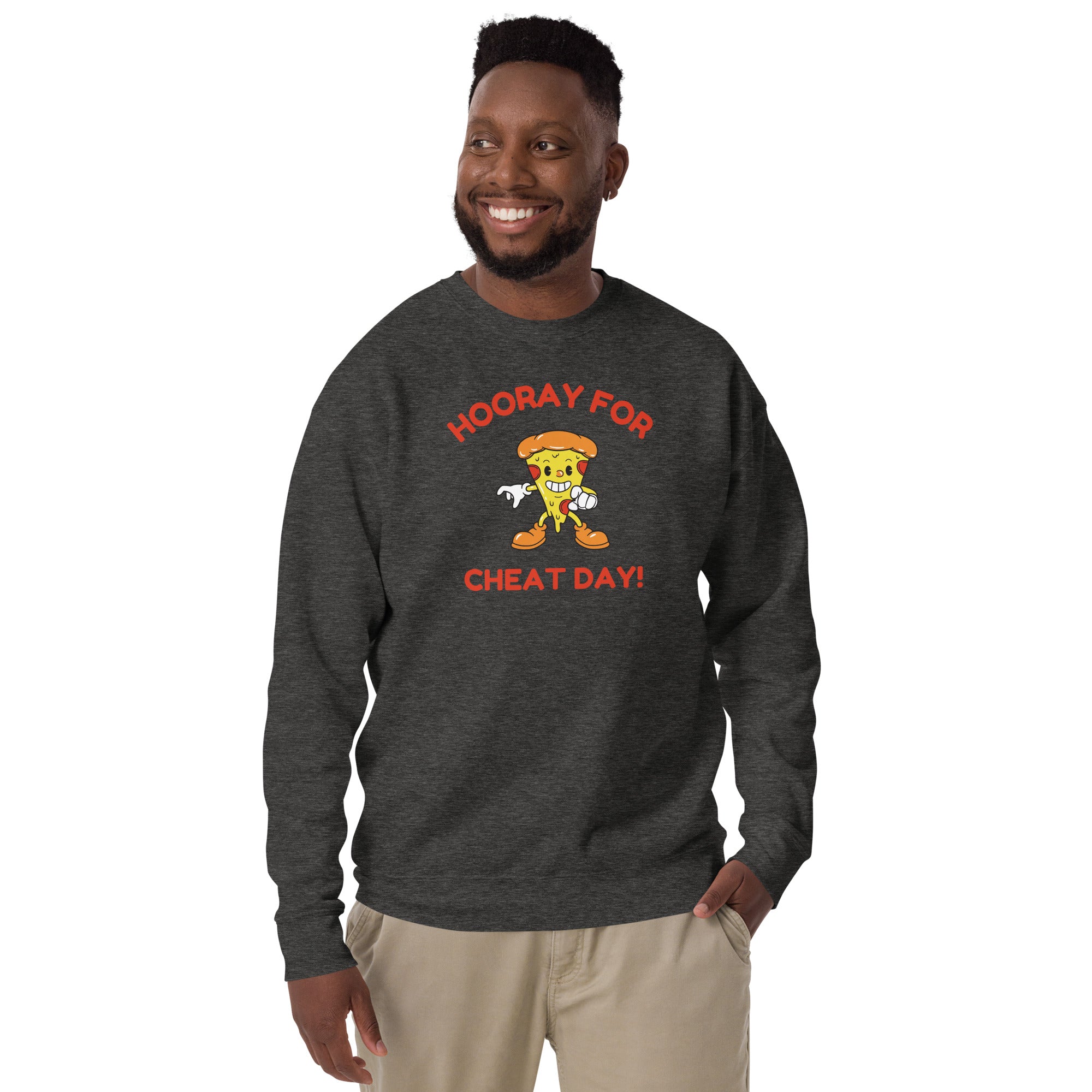 Hooray For Cheat Day! Men's Heavy Crew Sweatshirt