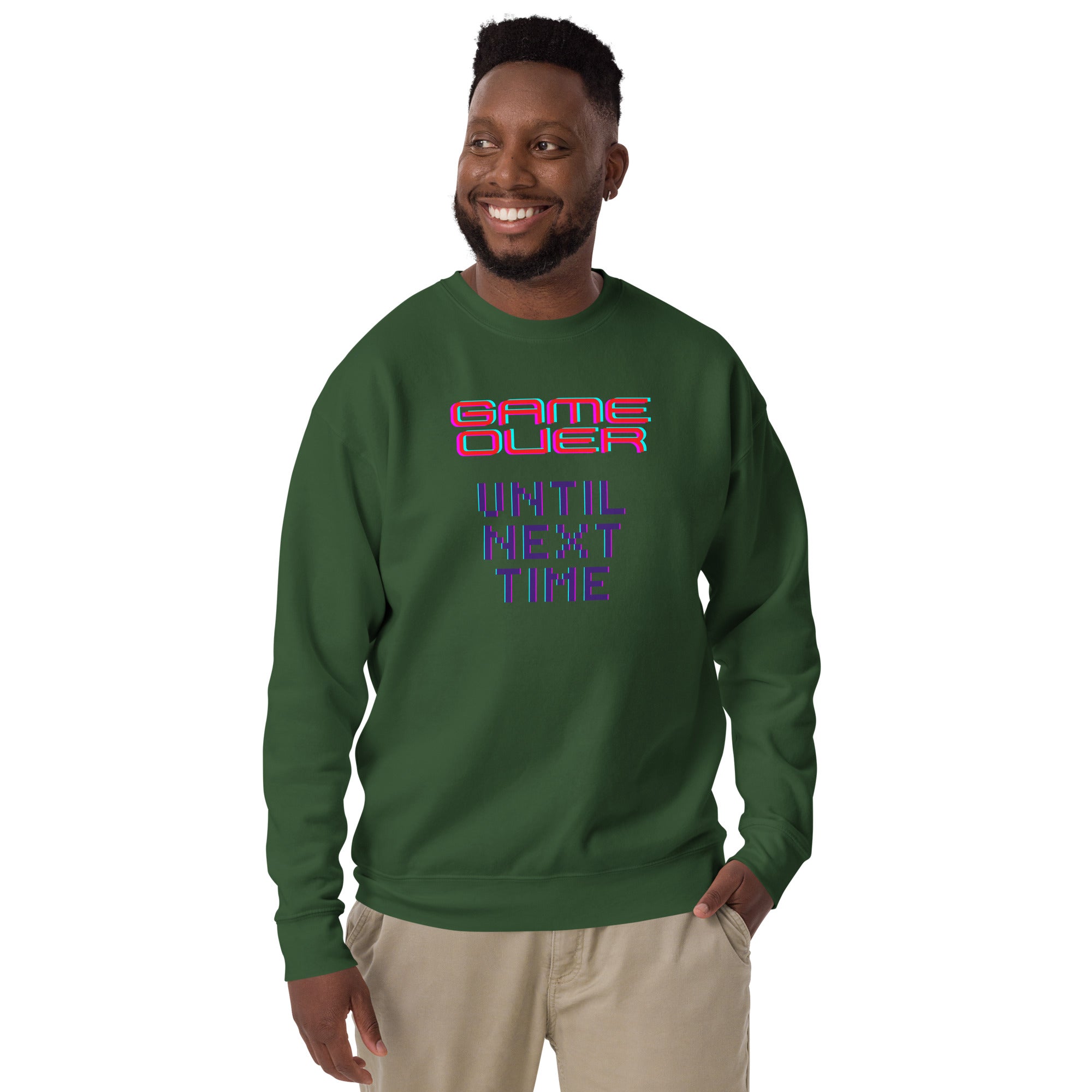 Game Over Until Next Time Men's Heavy Crew Sweatshirt