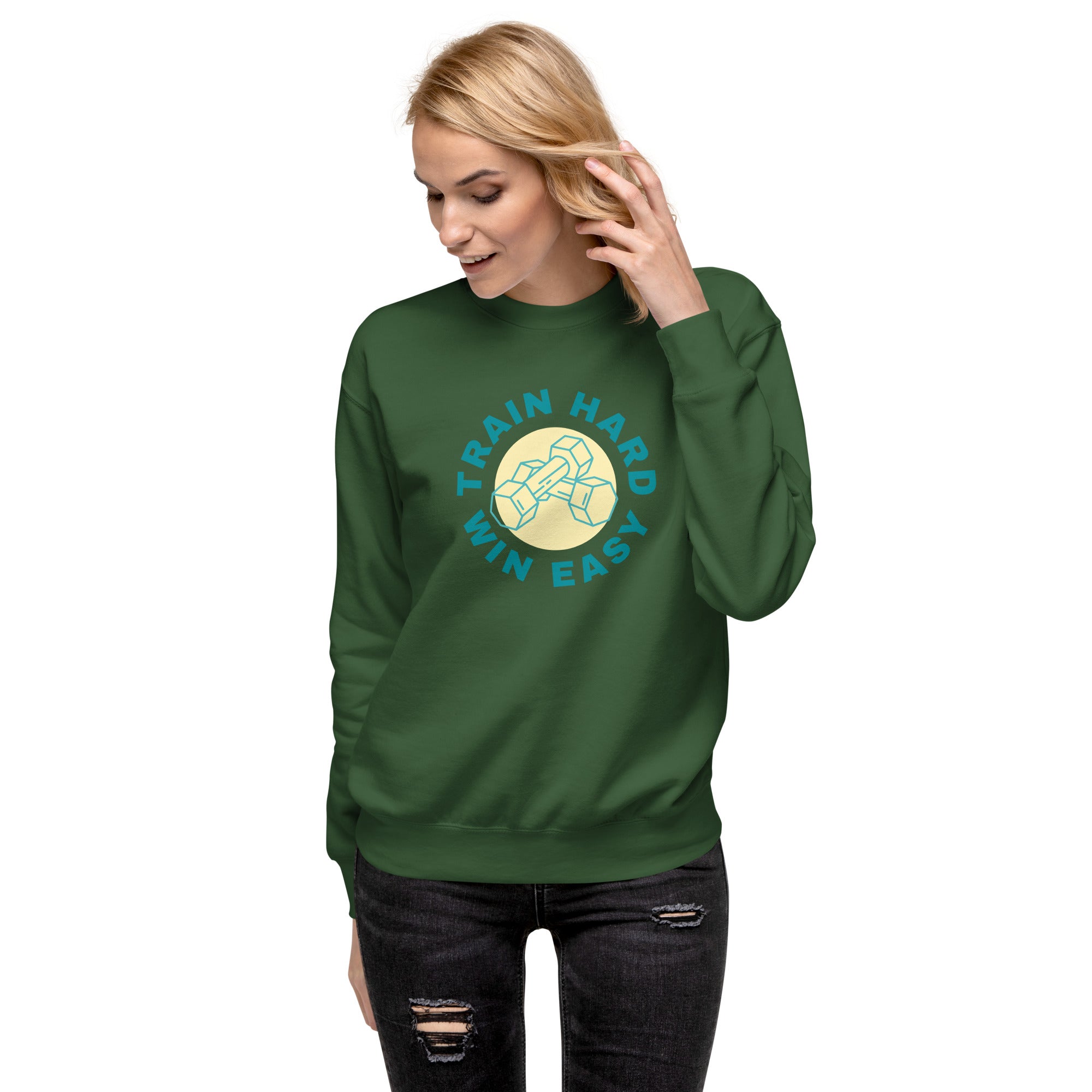 Train Hard Win Easy Women's Premium Sweatshirt