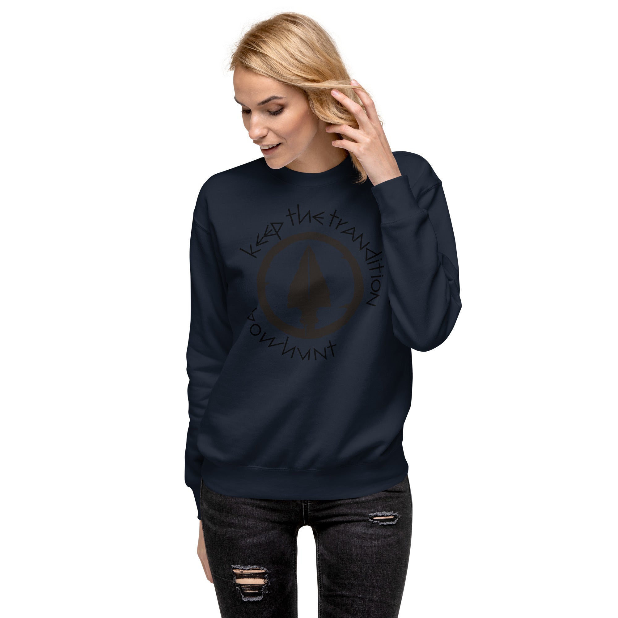 Keep The Tradition Women's Premium Sweatshirt - Bow Hunt