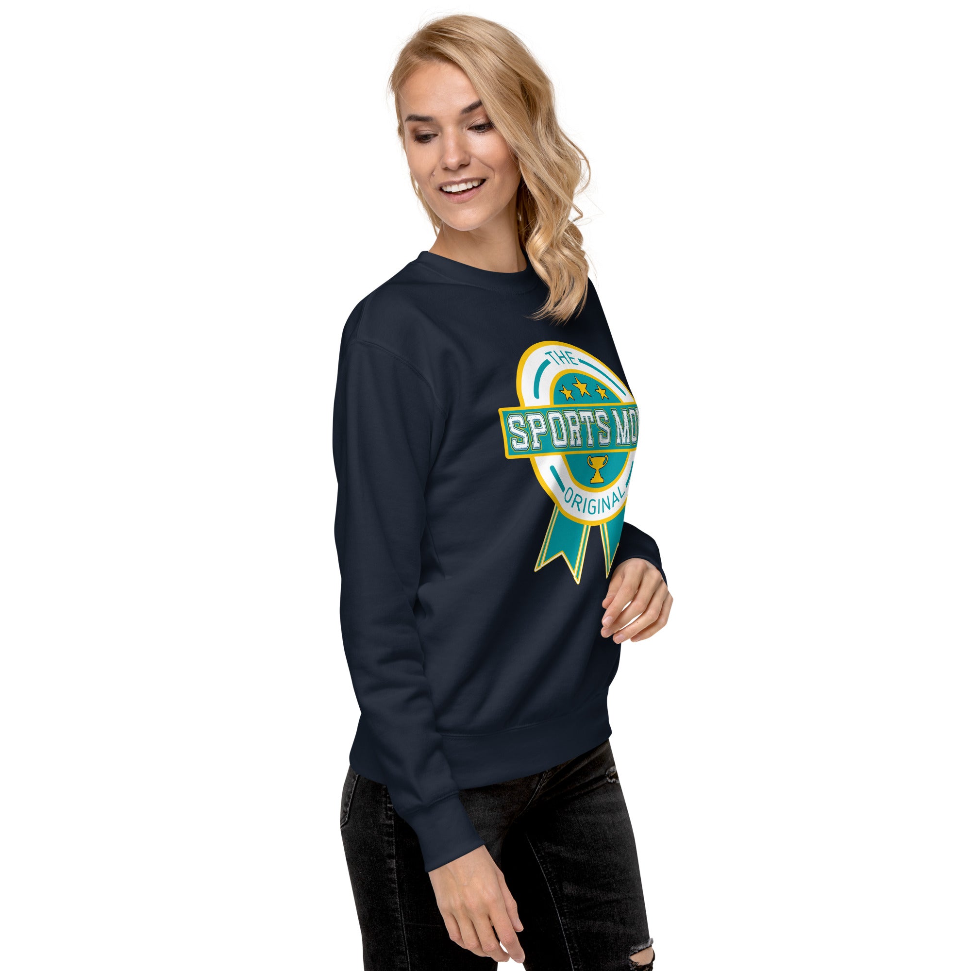 The Original Sports Mom Comfort Crew Sweatshirt Navy | The Original Sports Mom